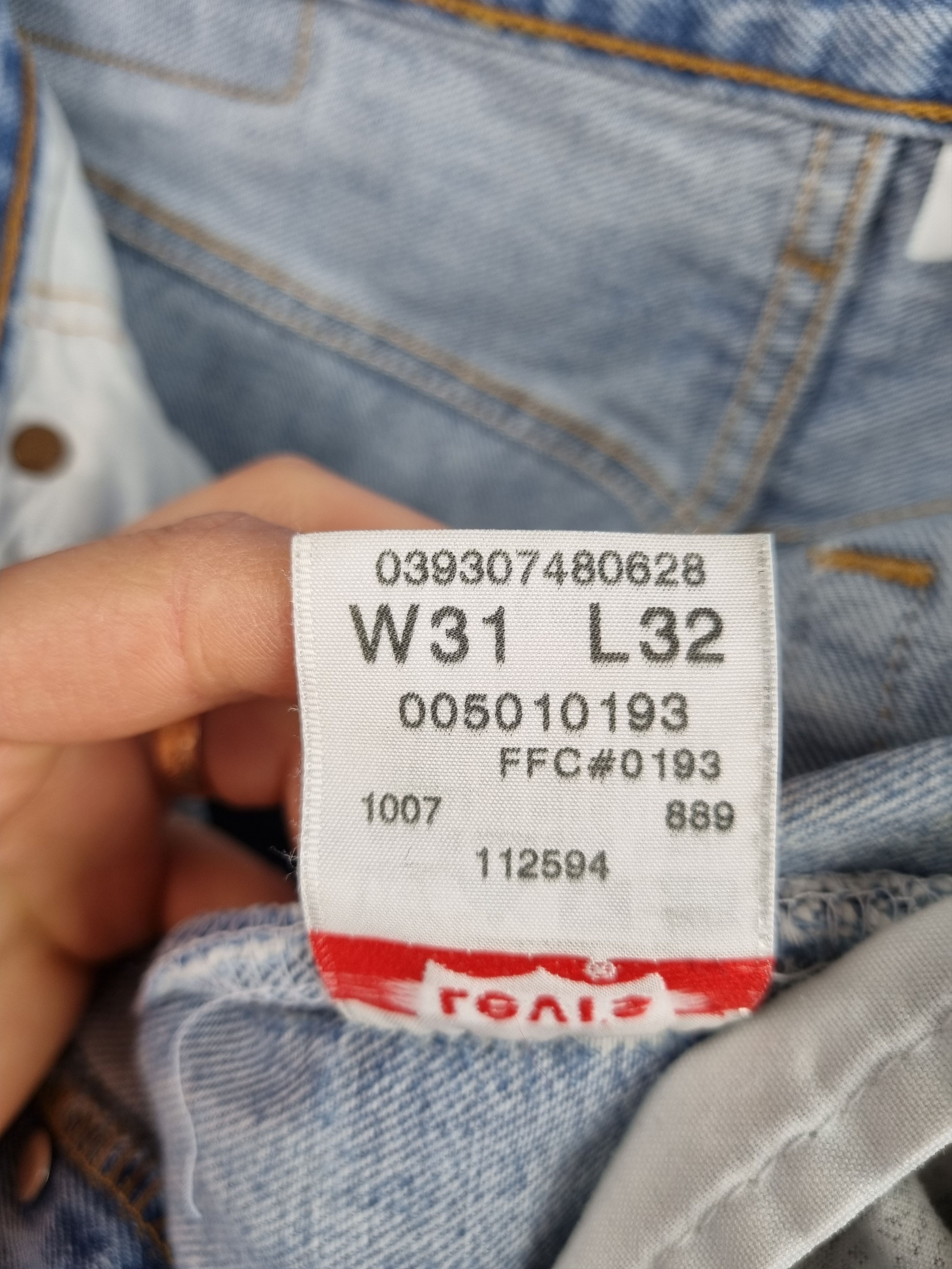 Levi's × Levi's Vintage Clothing × Vintage Levis 501 Distressed Ripped Blue Sky Denim Vintage Jeans Size US 31 - 7 Thumbnail