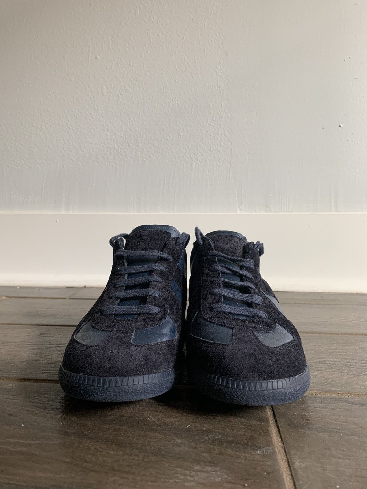 Maison Margiela Margiela Replica Low Blue Suede (With Box + Dust Bags) Size US 10.5 / EU 43-44 - 3 Thumbnail
