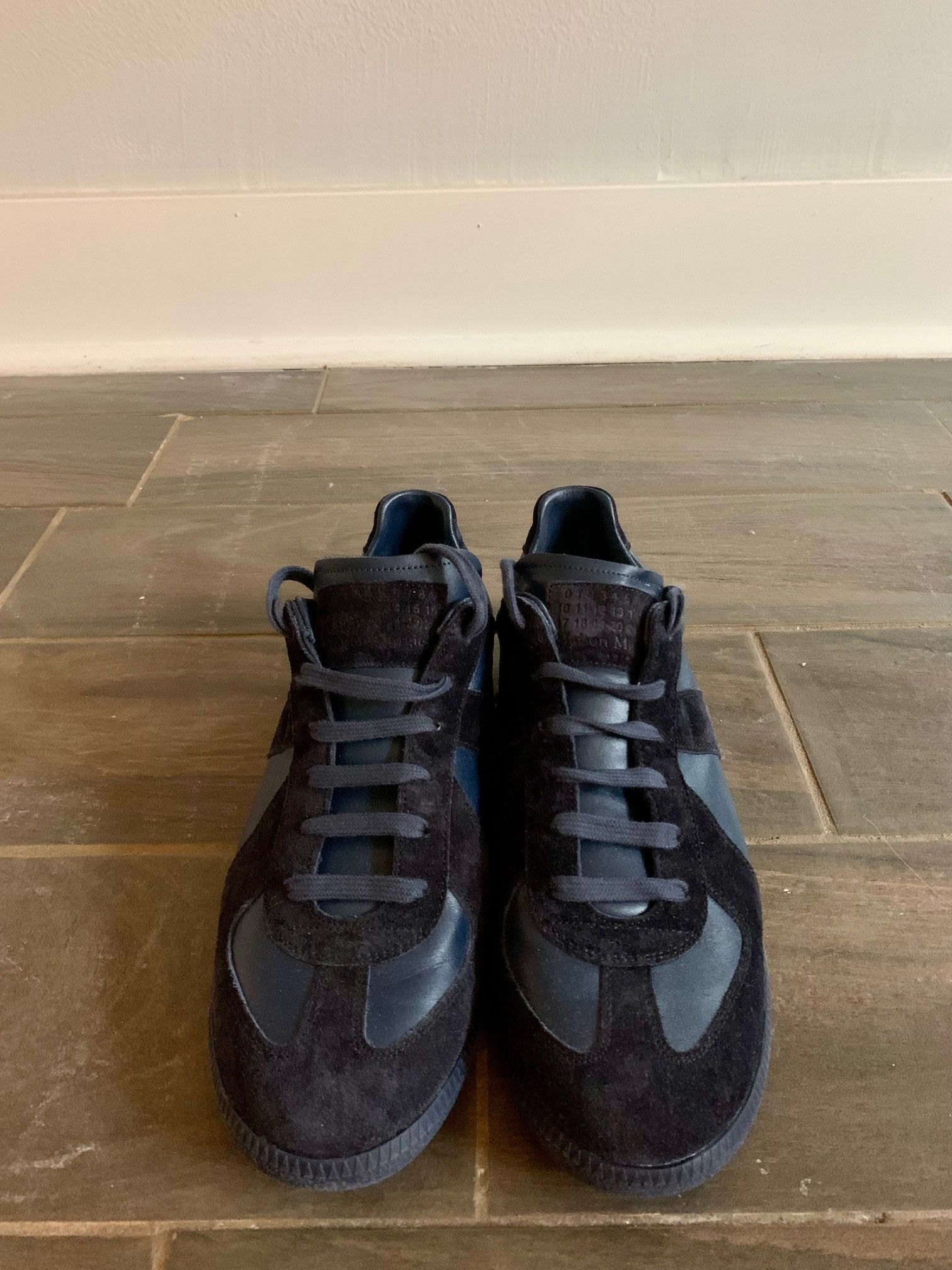 Maison Margiela Margiela Replica Low Blue Suede (With Box + Dust Bags) Size US 10.5 / EU 43-44 - 2 Thumbnail