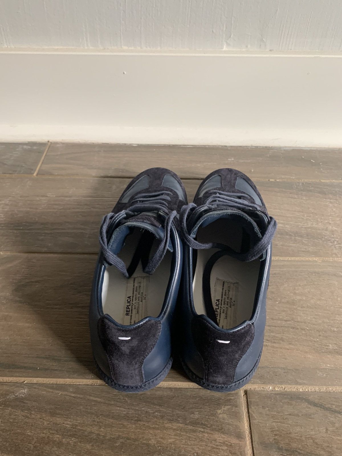 Maison Margiela Margiela Replica Low Blue Suede (With Box + Dust Bags) Size US 10.5 / EU 43-44 - 6 Thumbnail