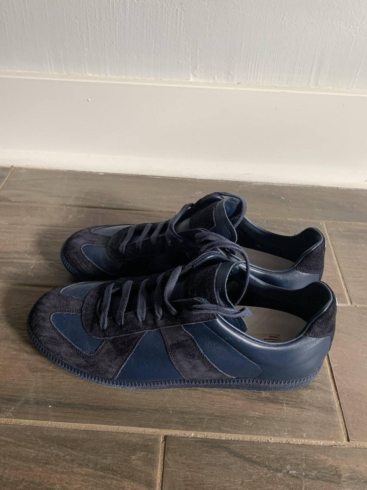 Maison Margiela Margiela Replica Low Blue Suede (With Box + Dust Bags) Size US 10.5 / EU 43-44 - 4 Thumbnail