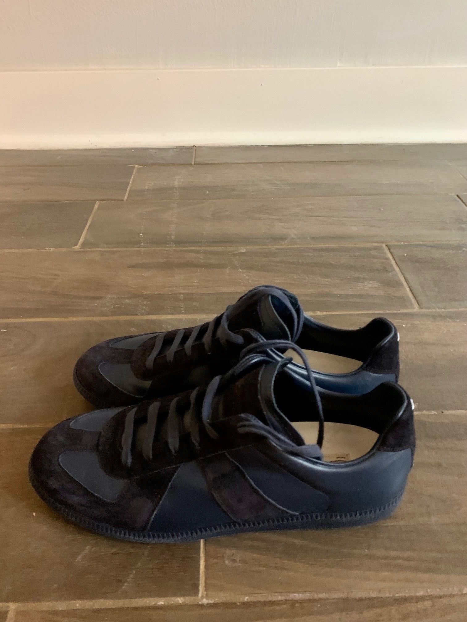 Maison Margiela Margiela Replica Low Blue Suede (With Box + Dust Bags) Size US 10.5 / EU 43-44 - 7 Thumbnail