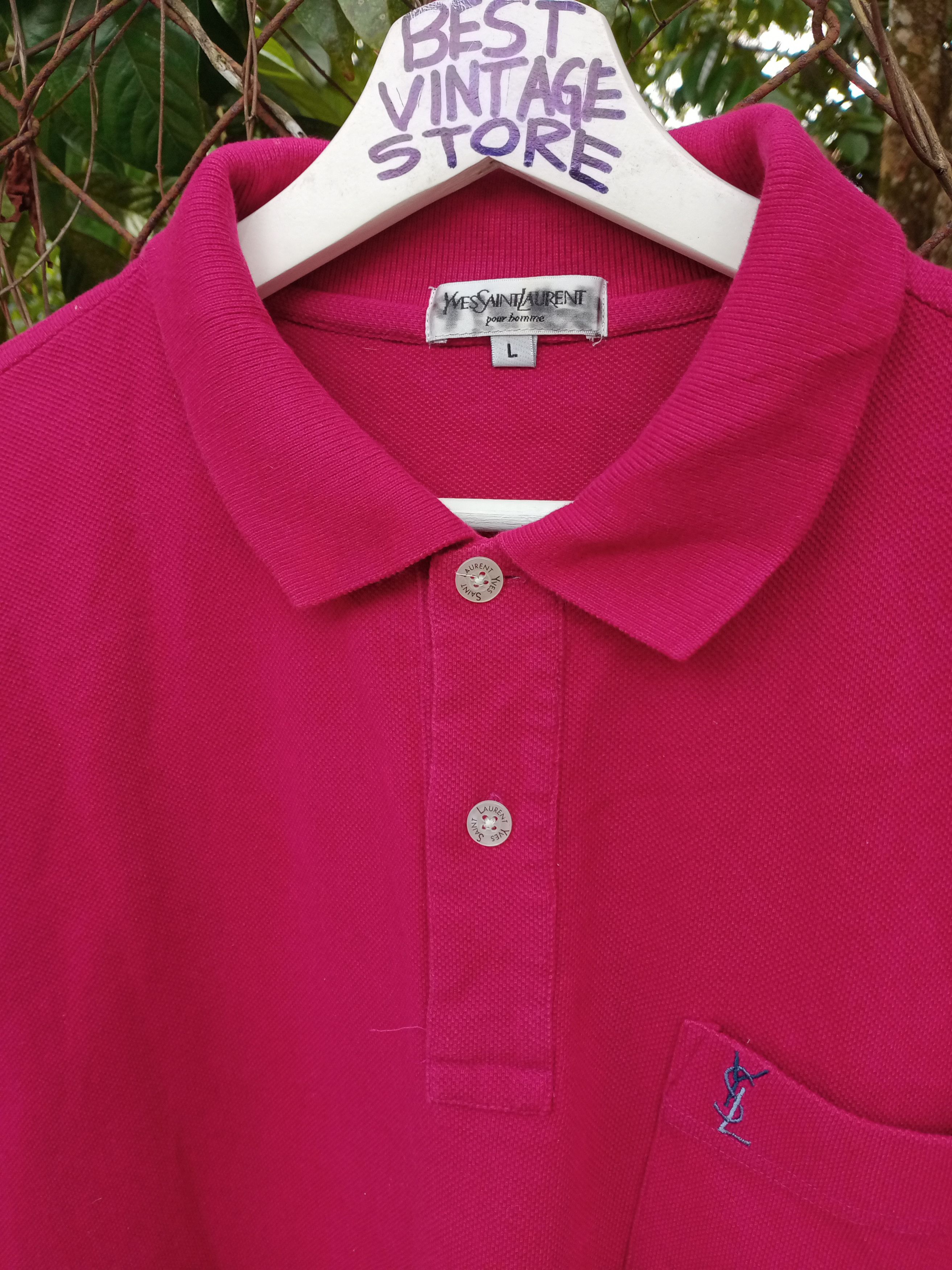 Yves Saint Laurent Vintage Yves Saint Laurent YSL Small Logo Polo Size US M / EU 48-50 / 2 - 3 Thumbnail