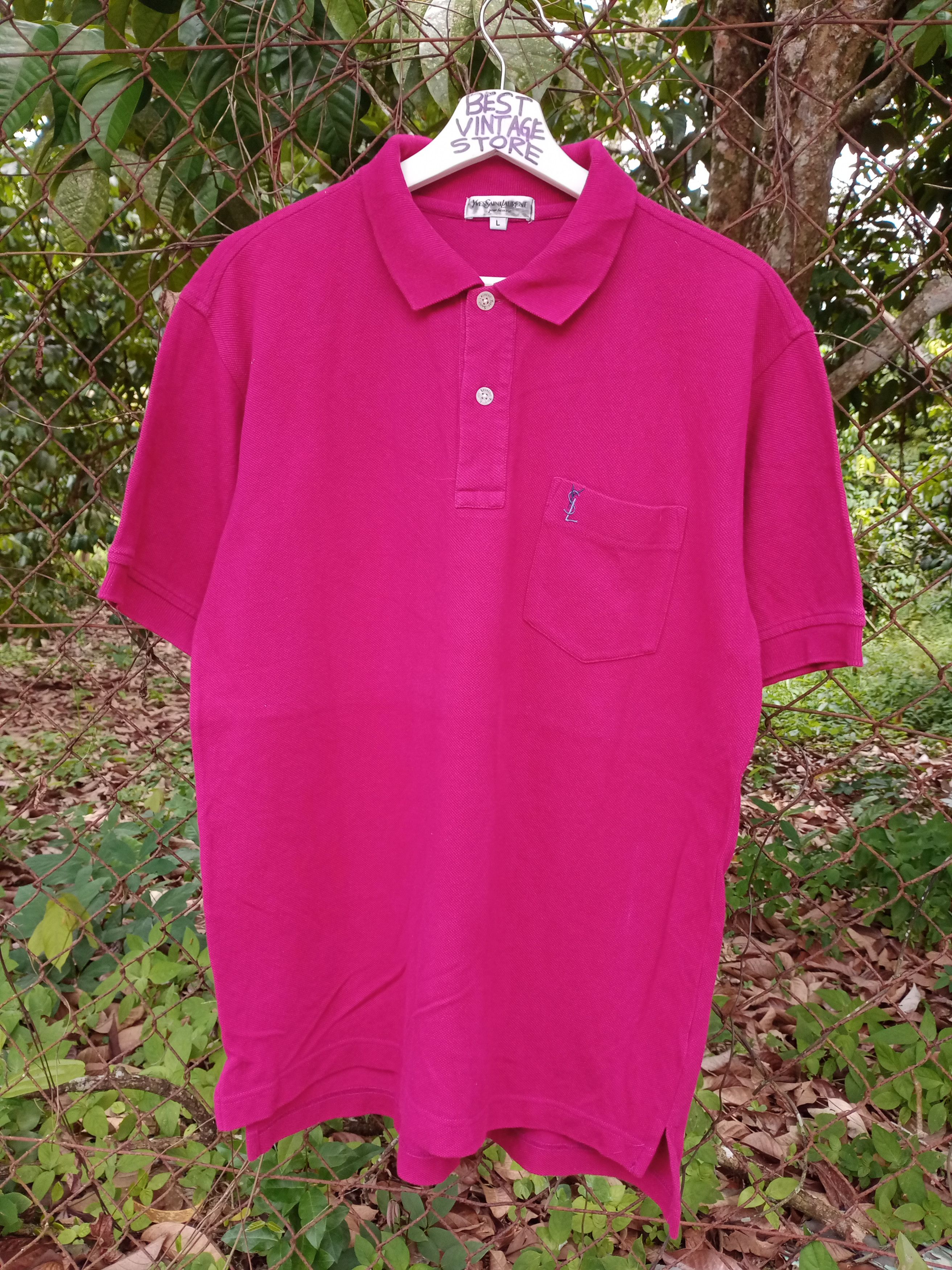 Yves Saint Laurent Vintage Yves Saint Laurent YSL Small Logo Polo Size US M / EU 48-50 / 2 - 2 Thumbnail