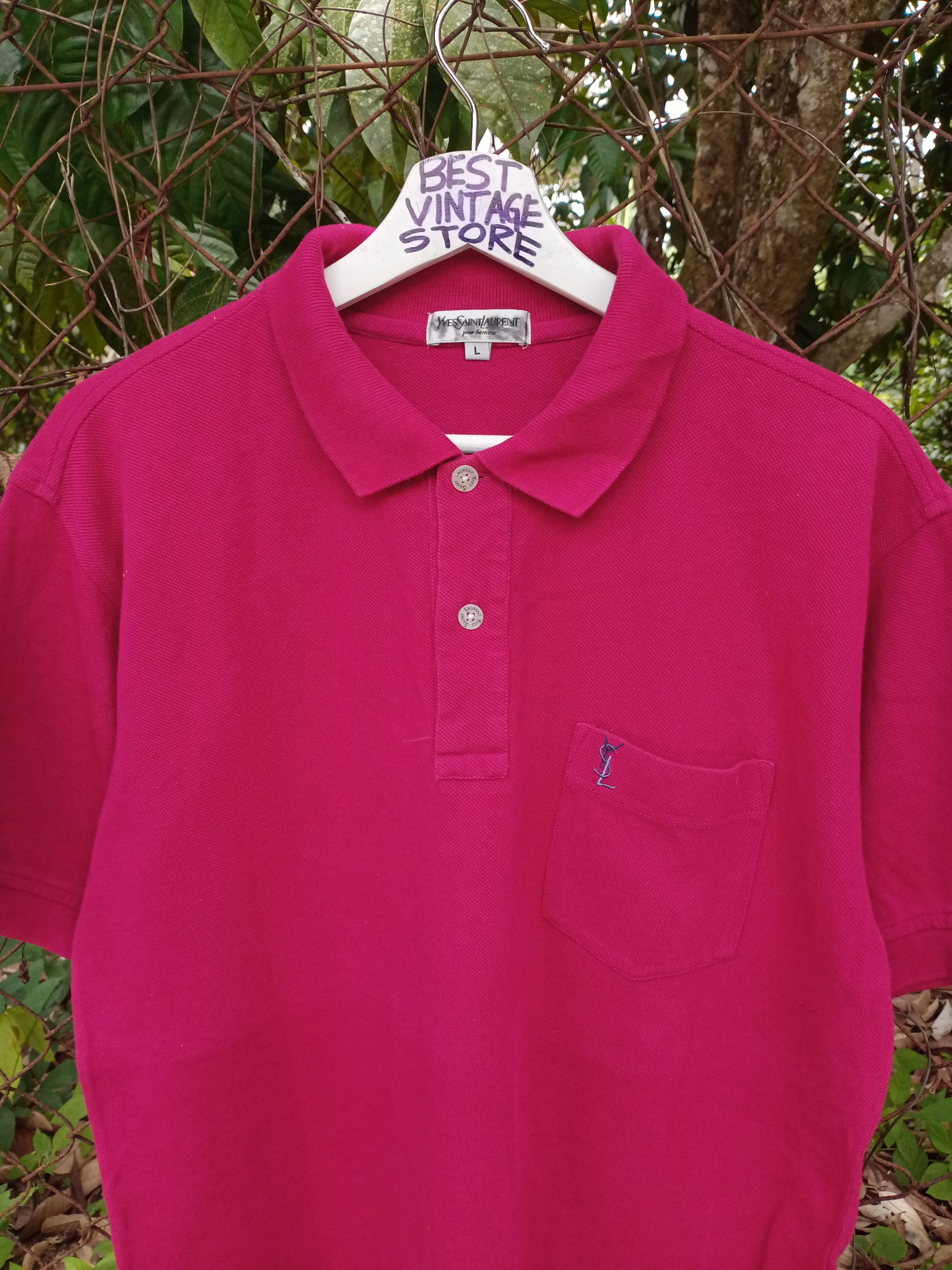 Yves Saint Laurent Vintage Yves Saint Laurent YSL Small Logo Polo Size US M / EU 48-50 / 2 - 1 Thumbnail