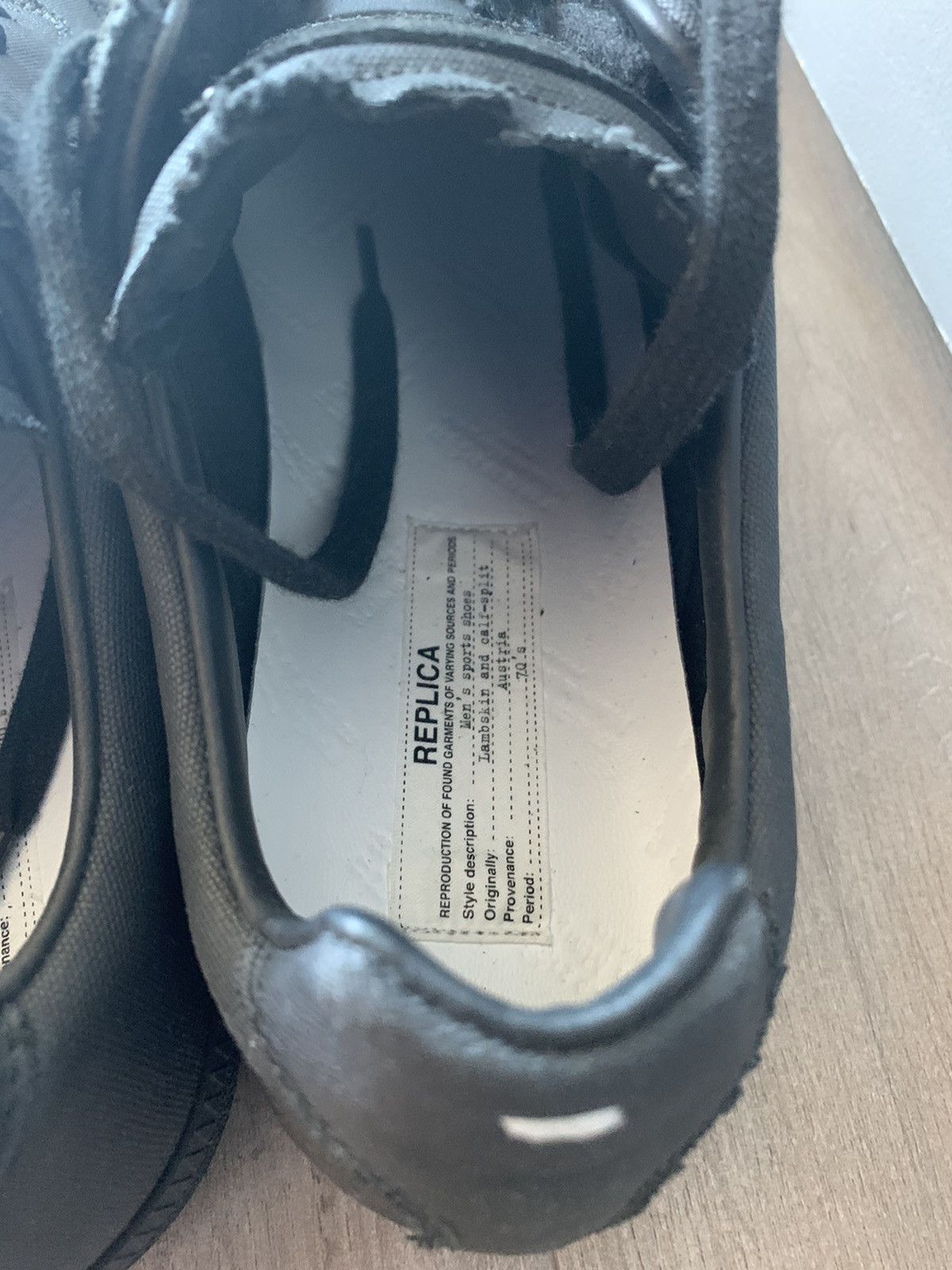Maison Margiela Margiela Replica Black Canvas (With Box + Dust Bags) Size US 10.5 / EU 43-44 - 8 Thumbnail