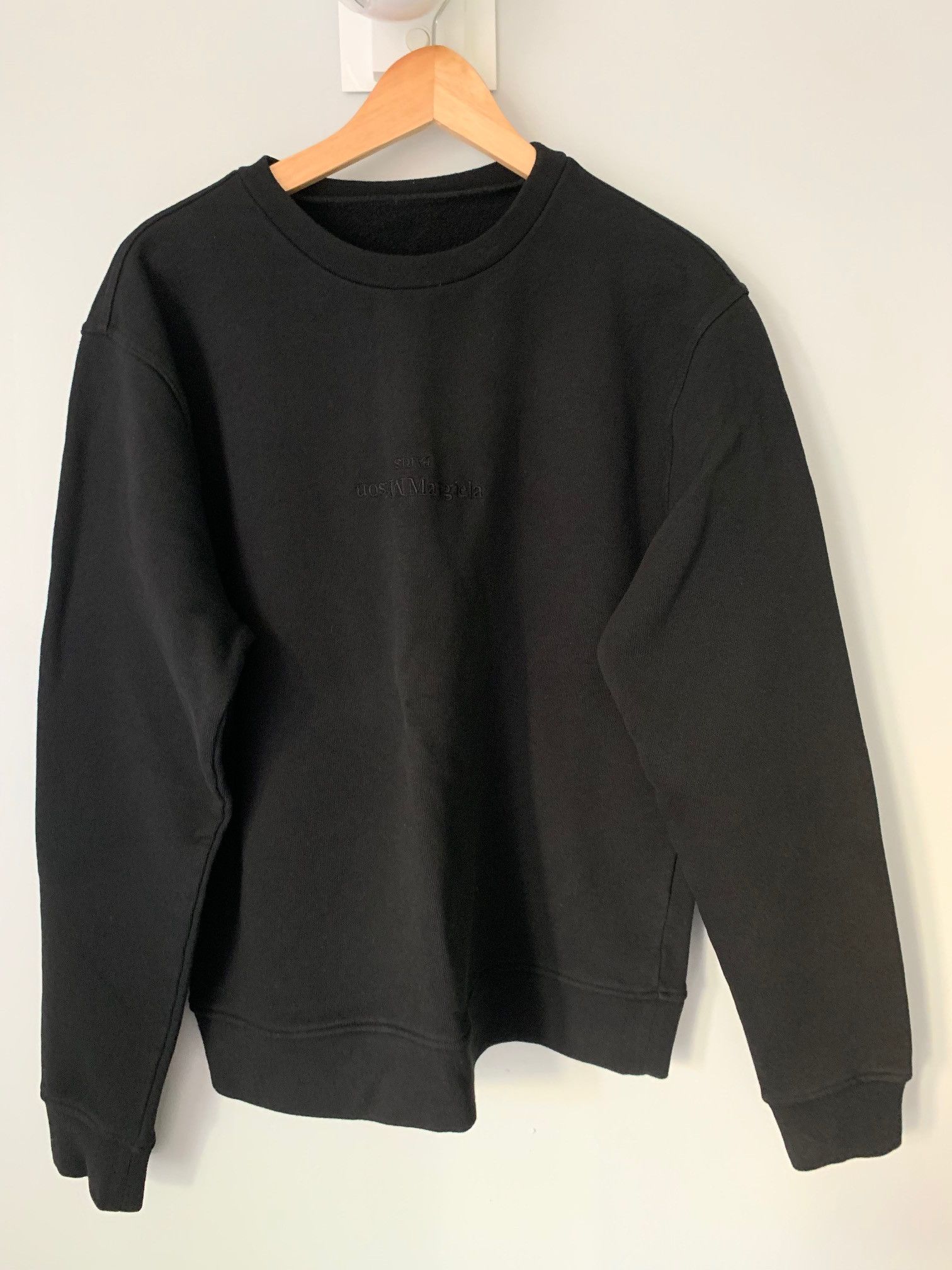 Maison Margiela Black Distorted Logo Sweatshirt - www.joarbit.com