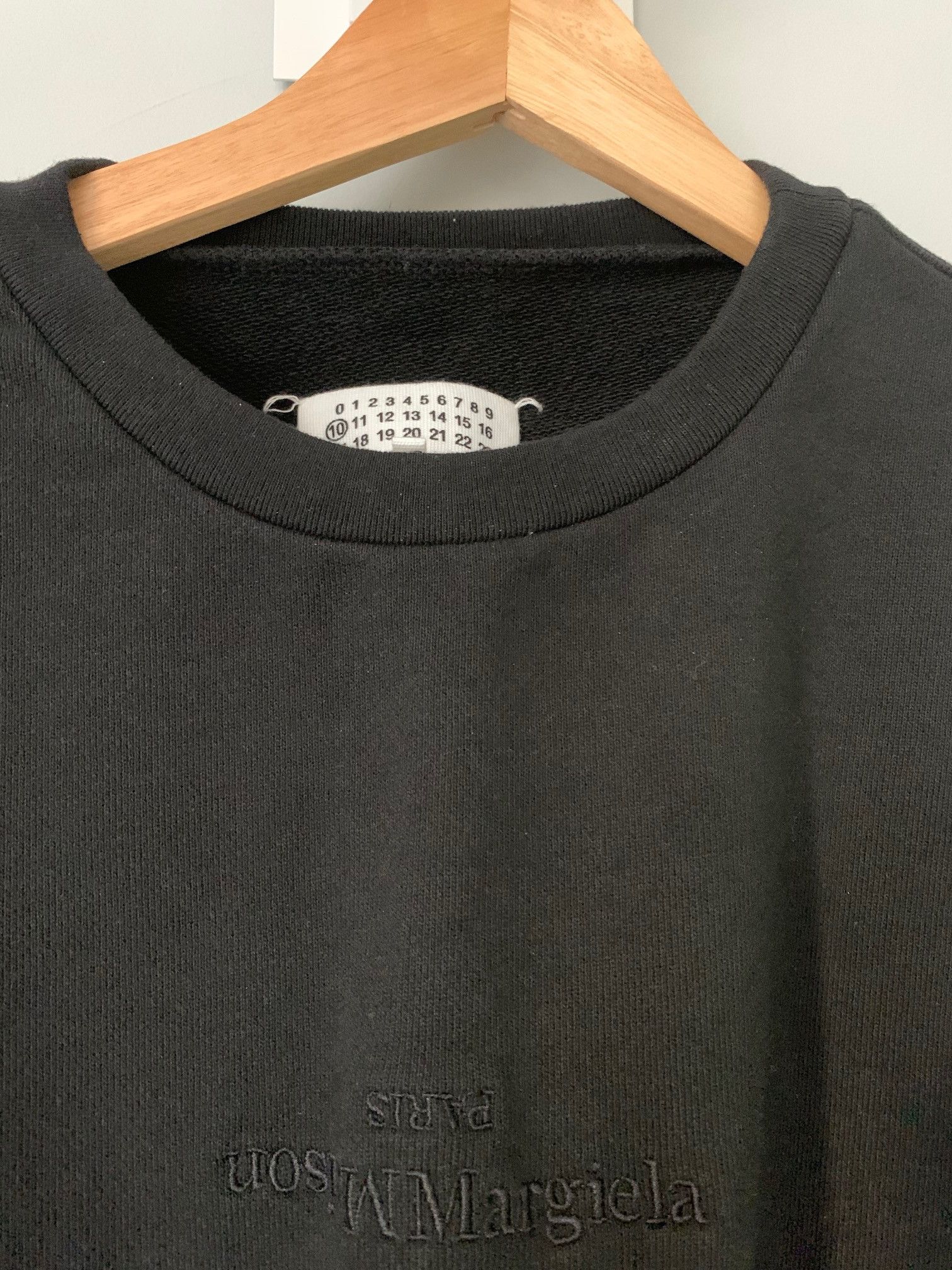 Maison Margiela Black Distorted Logo Sweatshirt - www.joarbit.com