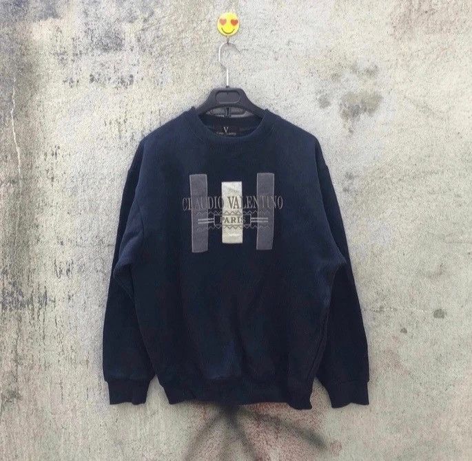 Gianni Valentino Vintage 90s Claudio Valentino Paris Sweatshirt Size US M / EU 48-50 / 2 - 1 Thumbnail