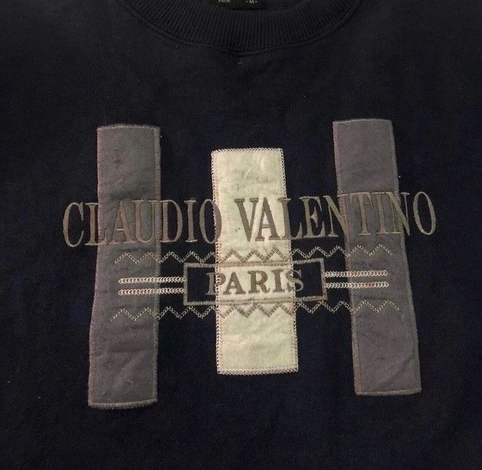 Gianni Valentino Vintage 90s Claudio Valentino Paris Sweatshirt Size US M / EU 48-50 / 2 - 2 Thumbnail