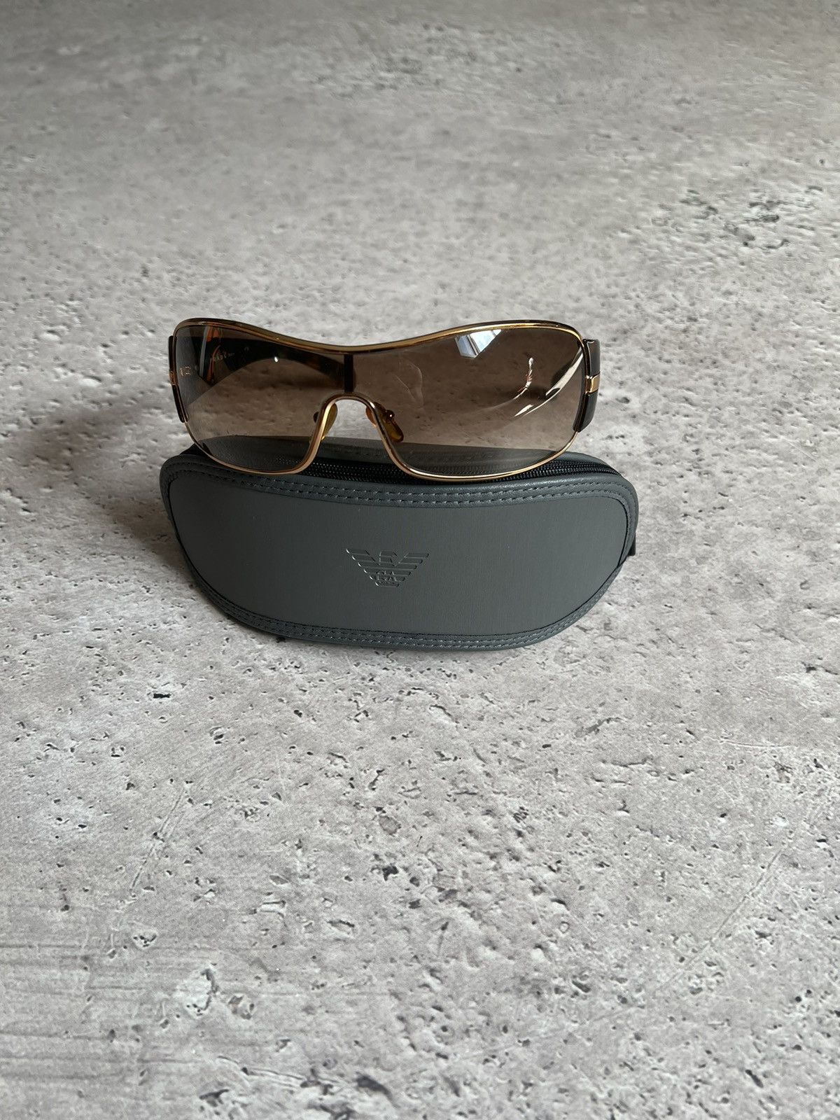 Luxury × Prada × Vintage Vintage 00s Prada mask metal Sunglasses 