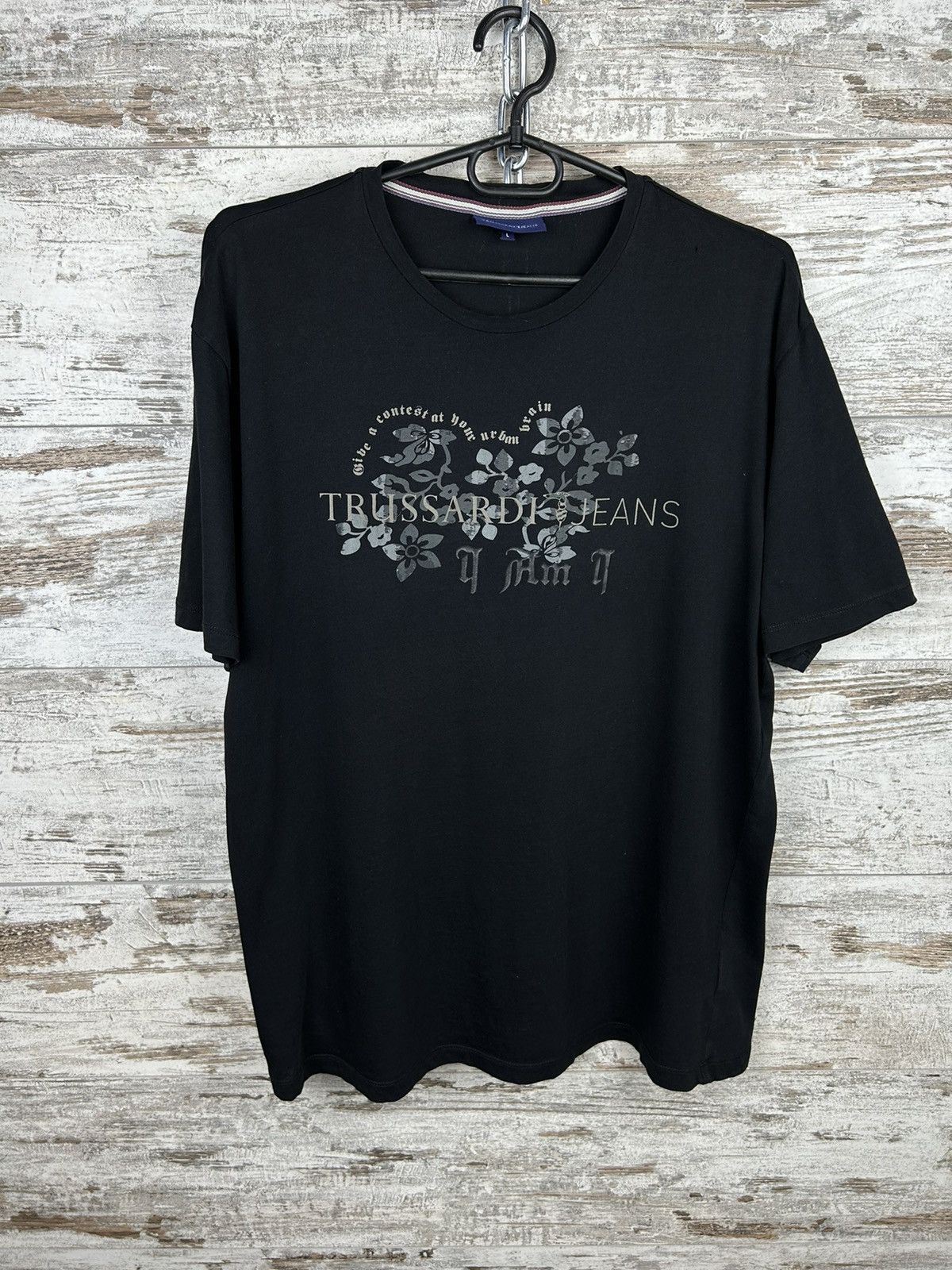 Other Mens Trussardi Jeans T Shirt big logo Luxury tee Size US L / EU 52-54 / 3 - 6 Thumbnail