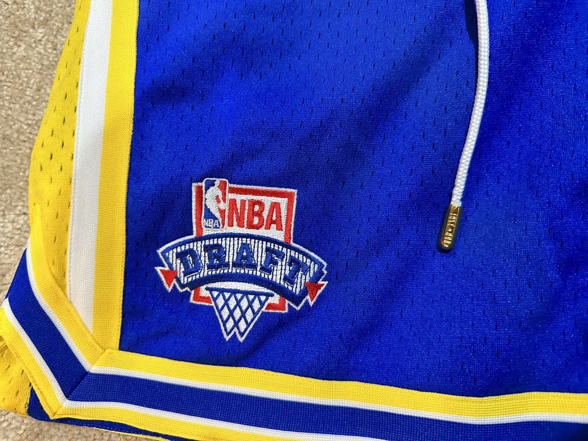 Just Don × Mitchell & Ness Just Don NBA Draft Golden State Warriors Shorts FINAL DROP Size US 30 / EU 46 - 4 Thumbnail
