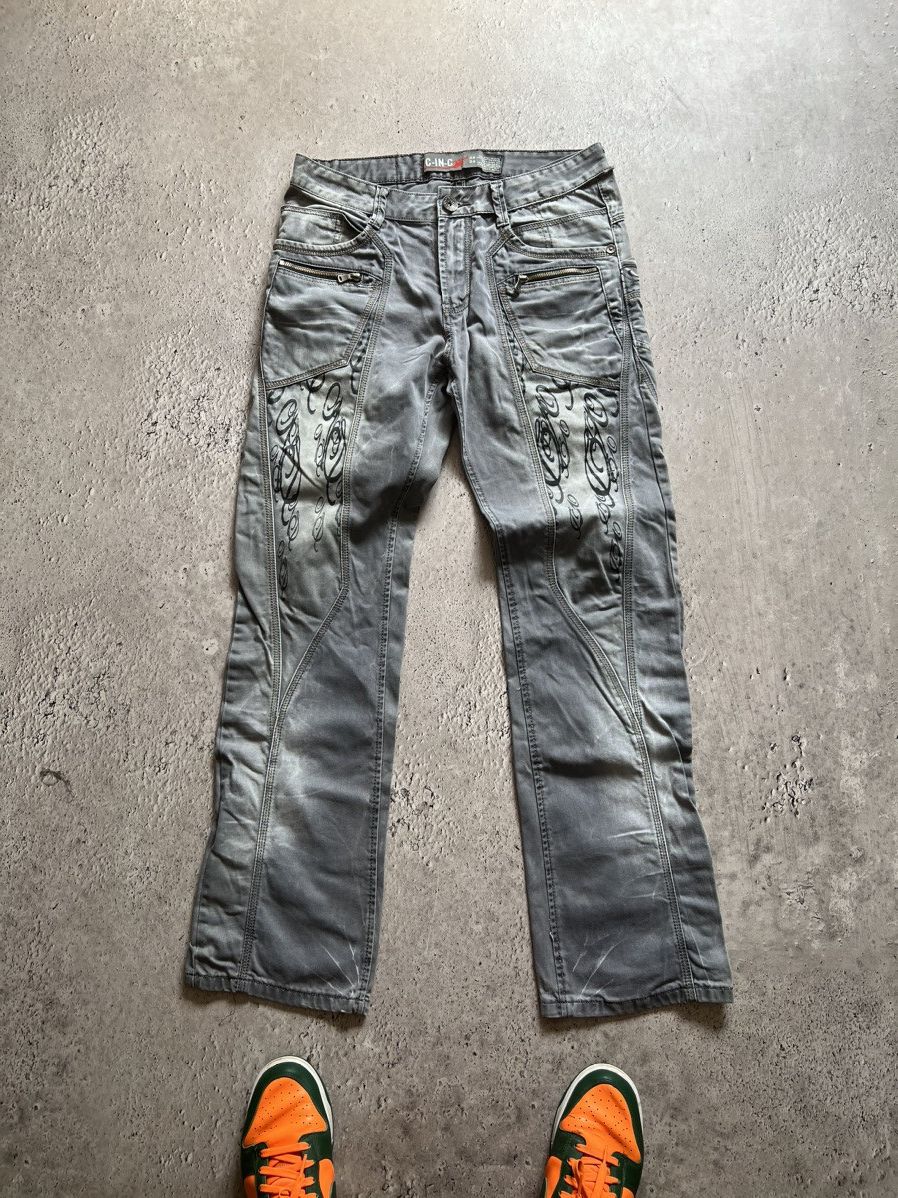 Japanese Brand Vintage Y2K CHRISTIAN AUDIGIER STYLE DISTRESSED pants jeans Size US 34 / EU 50 - 1 Thumbnail