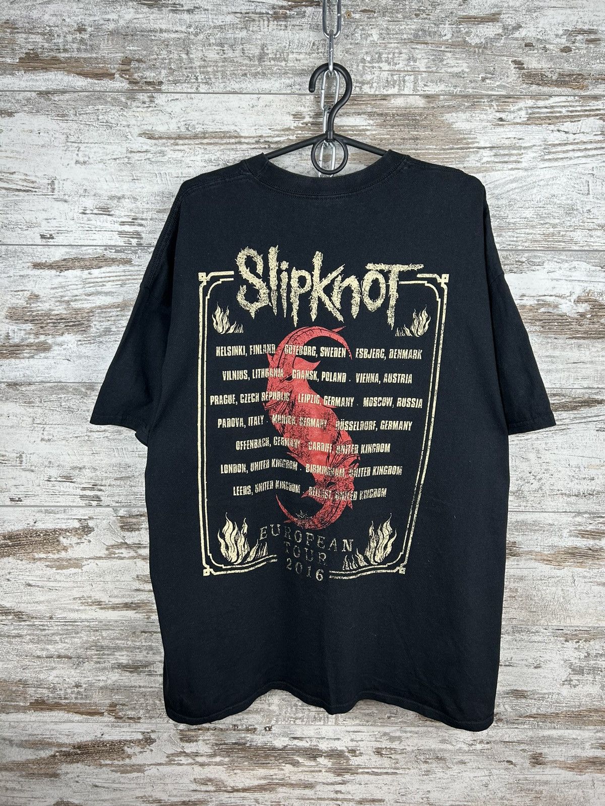 Slipknot × Vintage Mens Vintage Slipknot T Shirt rock band tee European Tour Size US L / EU 52-54 / 3 - 8 Thumbnail