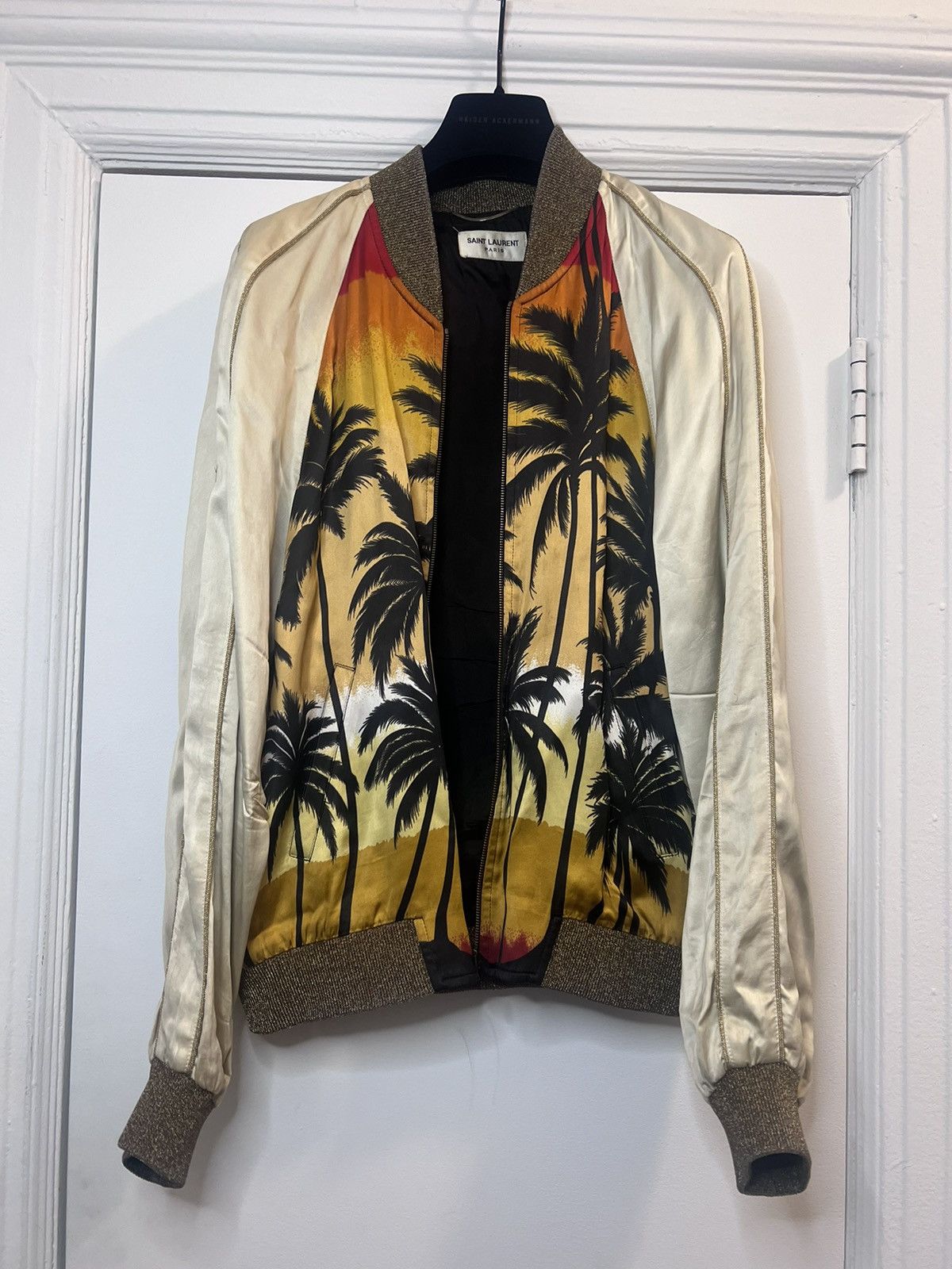 Saint Laurent Paris 46 Saint Laurent SS16 Palm Tree Teddy Jacket | Grailed