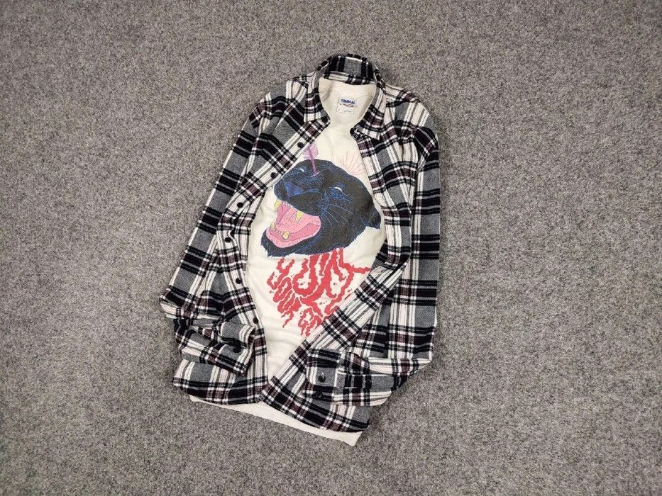 Flannel Vintage Flannel Shirt Travis Scott Style Streetwear Hype Size US M / EU 48-50 / 2 - 5 Thumbnail