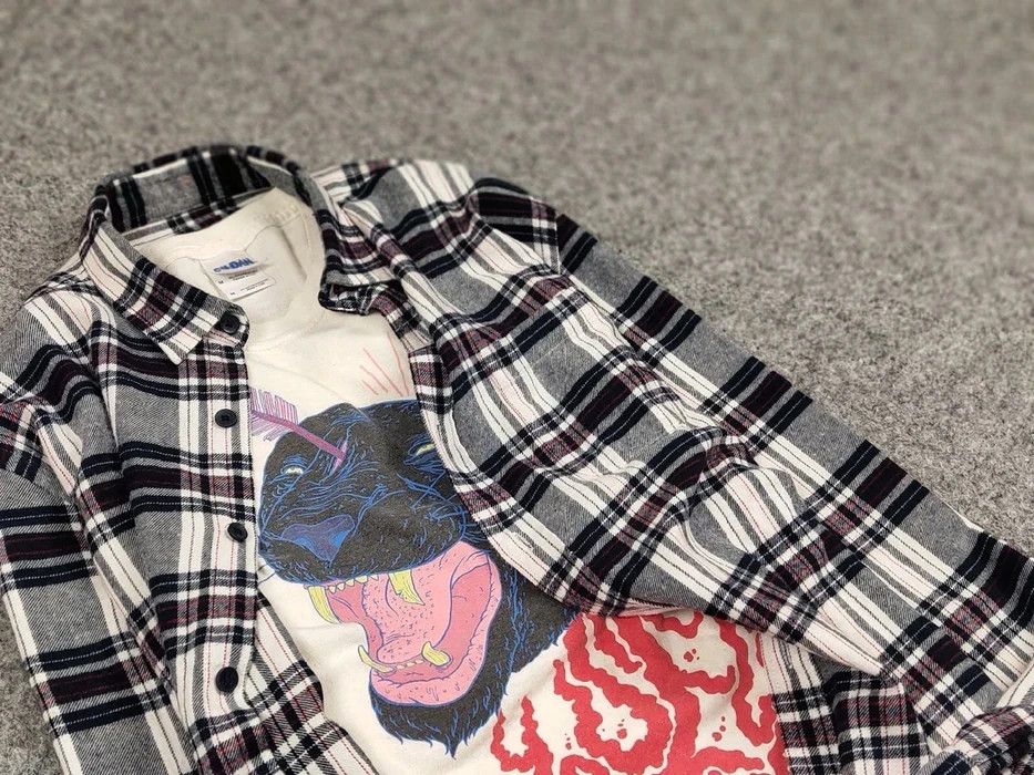 Flannel Vintage Flannel Shirt Travis Scott Style Streetwear Hype Size US M / EU 48-50 / 2 - 6 Thumbnail