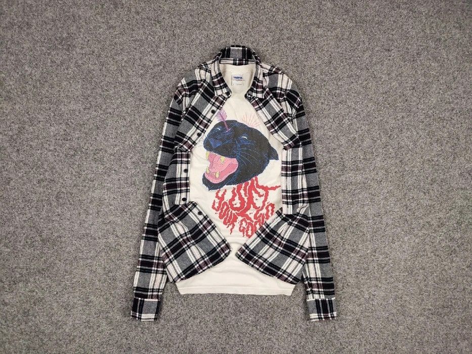 Flannel Vintage Flannel Shirt Travis Scott Style Streetwear Hype Size US M / EU 48-50 / 2 - 1 Thumbnail