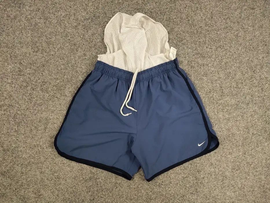 Nike 🌌Vintage Nike Shorts Blue Logo swoosh casual Y2K Streetwear Size US 32 / EU 48 - 6 Thumbnail