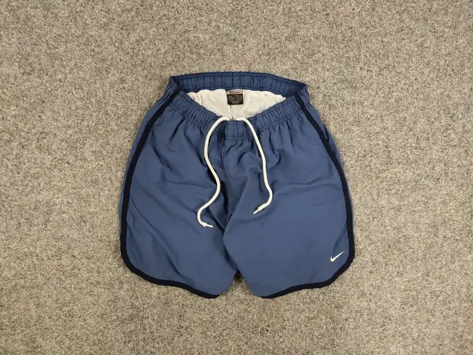 Nike 🌌Vintage Nike Shorts Blue Logo swoosh casual Y2K Streetwear Size US 32 / EU 48 - 1 Thumbnail