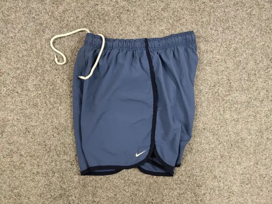 Nike 🌌Vintage Nike Shorts Blue Logo swoosh casual Y2K Streetwear Size US 32 / EU 48 - 4 Thumbnail