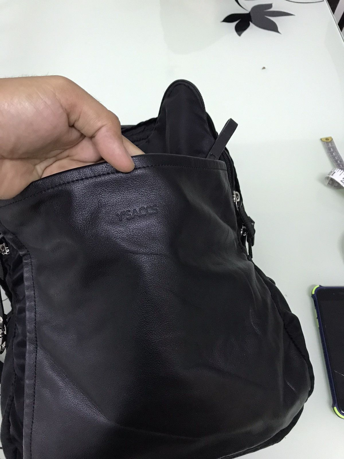 Yohji Yamamoto ♠️Vintage Yohji Yamamoto Y'saccs Laptop Bag Pack Size ONE SIZE - 12 Thumbnail