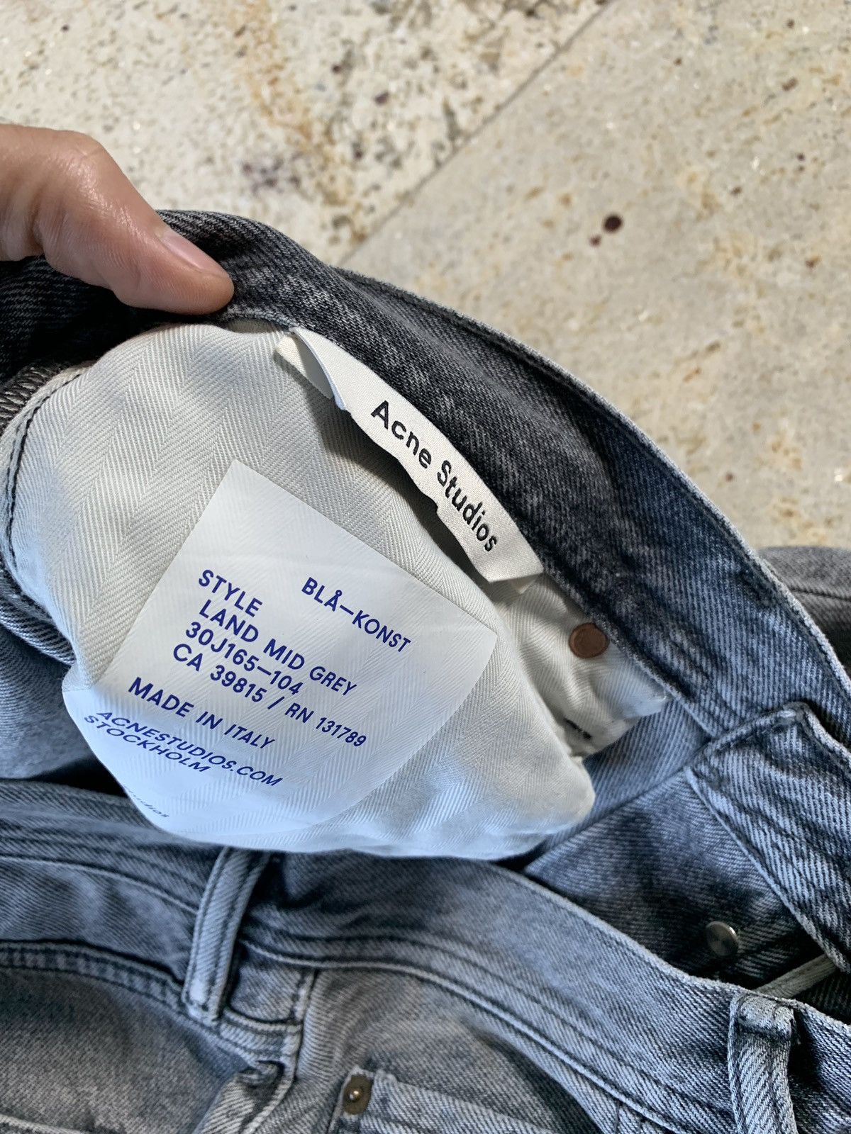 Acne Studios Land Denim in Mid Grey Size US 33 - 10 Thumbnail