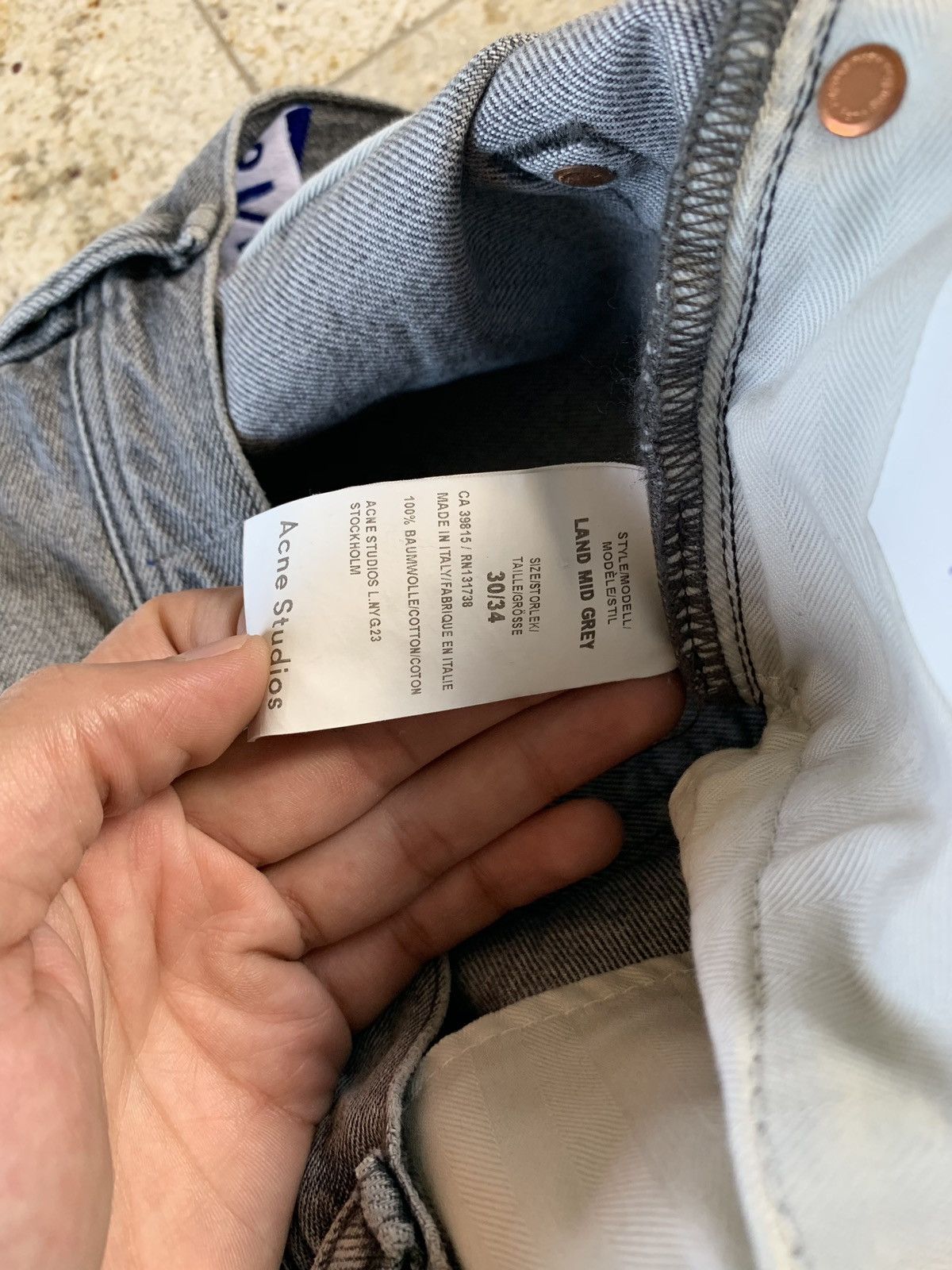 Acne Studios Land Denim in Mid Grey Size US 33 - 8 Thumbnail