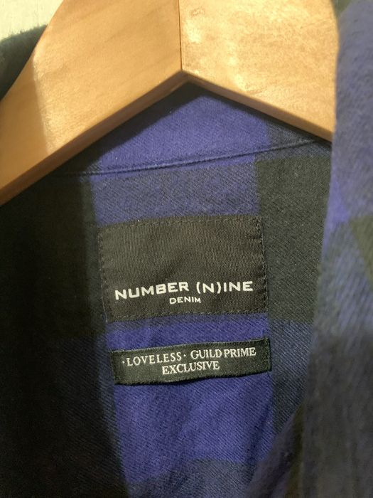 Number (N)ine Number Nine Blue Check Flannel Shirt | Grailed
