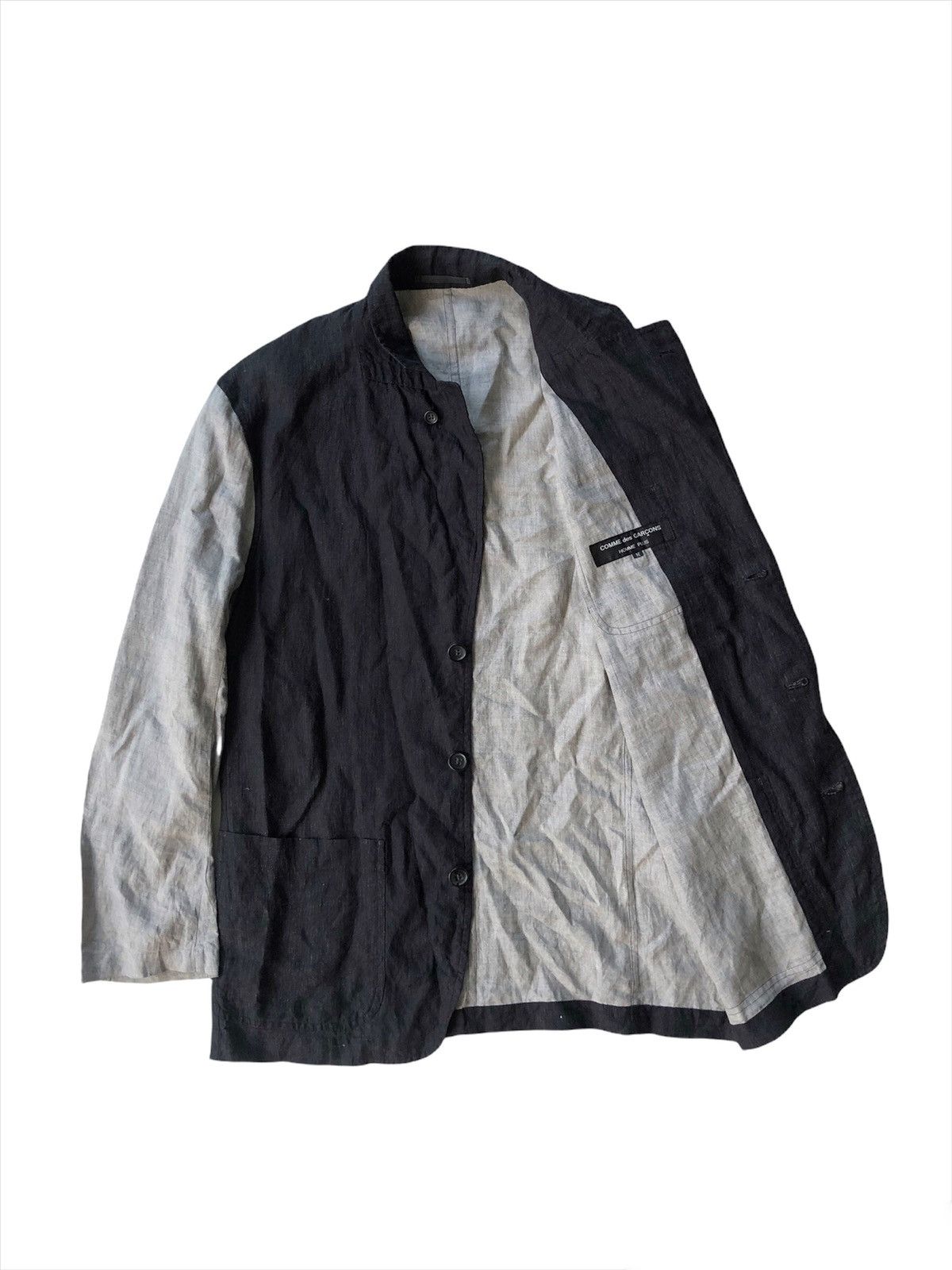 Comme des Garcons Homme Plus ARCHIVE🔥FW92 Runway Homme Plus 2 Tone Linen Jacket Size US M / EU 48-50 / 2 - 1 Thumbnail