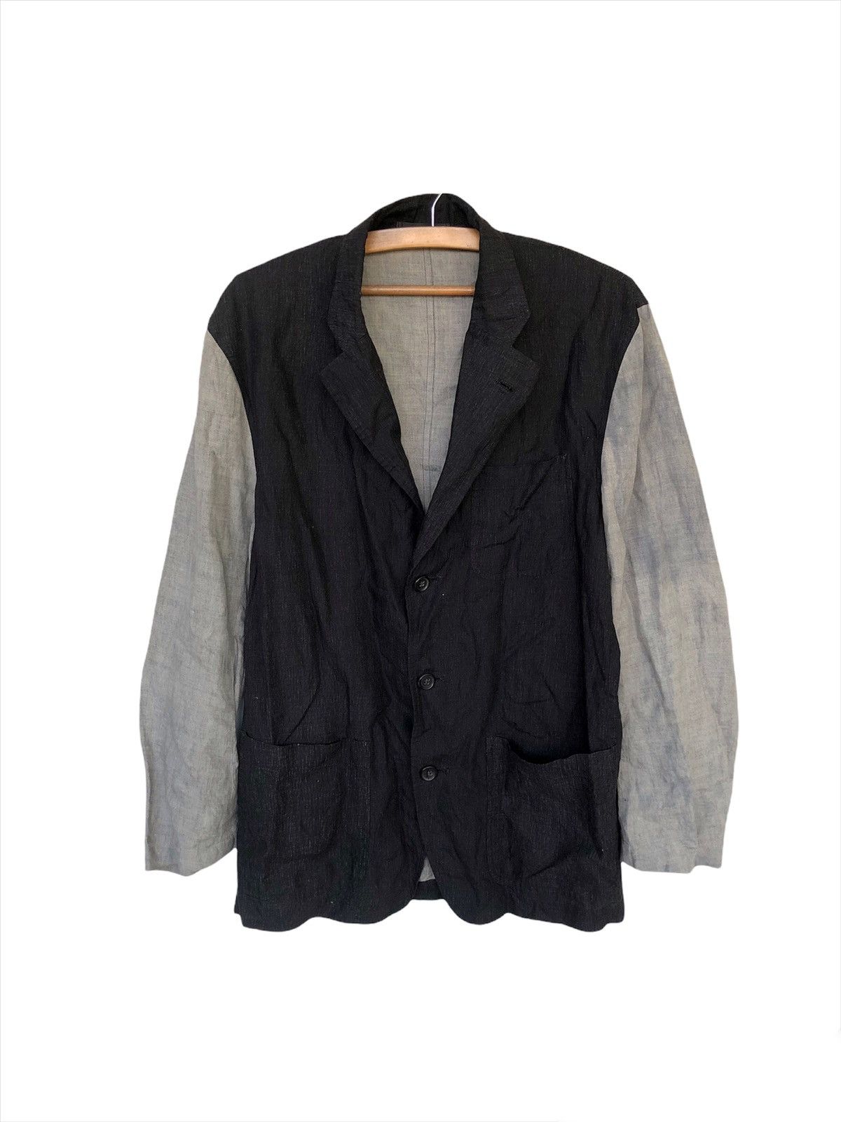 Comme des Garcons Homme Plus ARCHIVE🔥FW92 Runway Homme Plus 2 Tone Linen Jacket Size US M / EU 48-50 / 2 - 3 Thumbnail