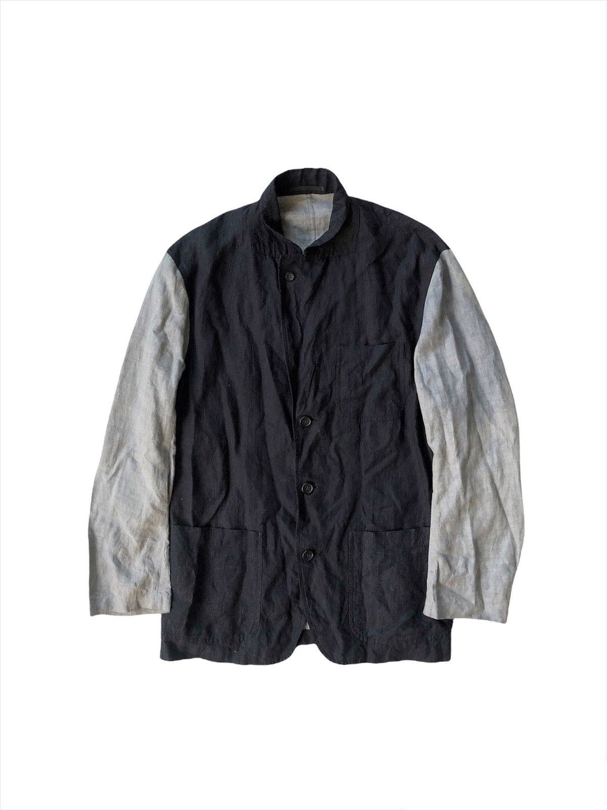 Comme des Garcons Homme Plus ARCHIVE🔥FW92 Runway Homme Plus 2 Tone Linen Jacket Size US M / EU 48-50 / 2 - 2 Thumbnail