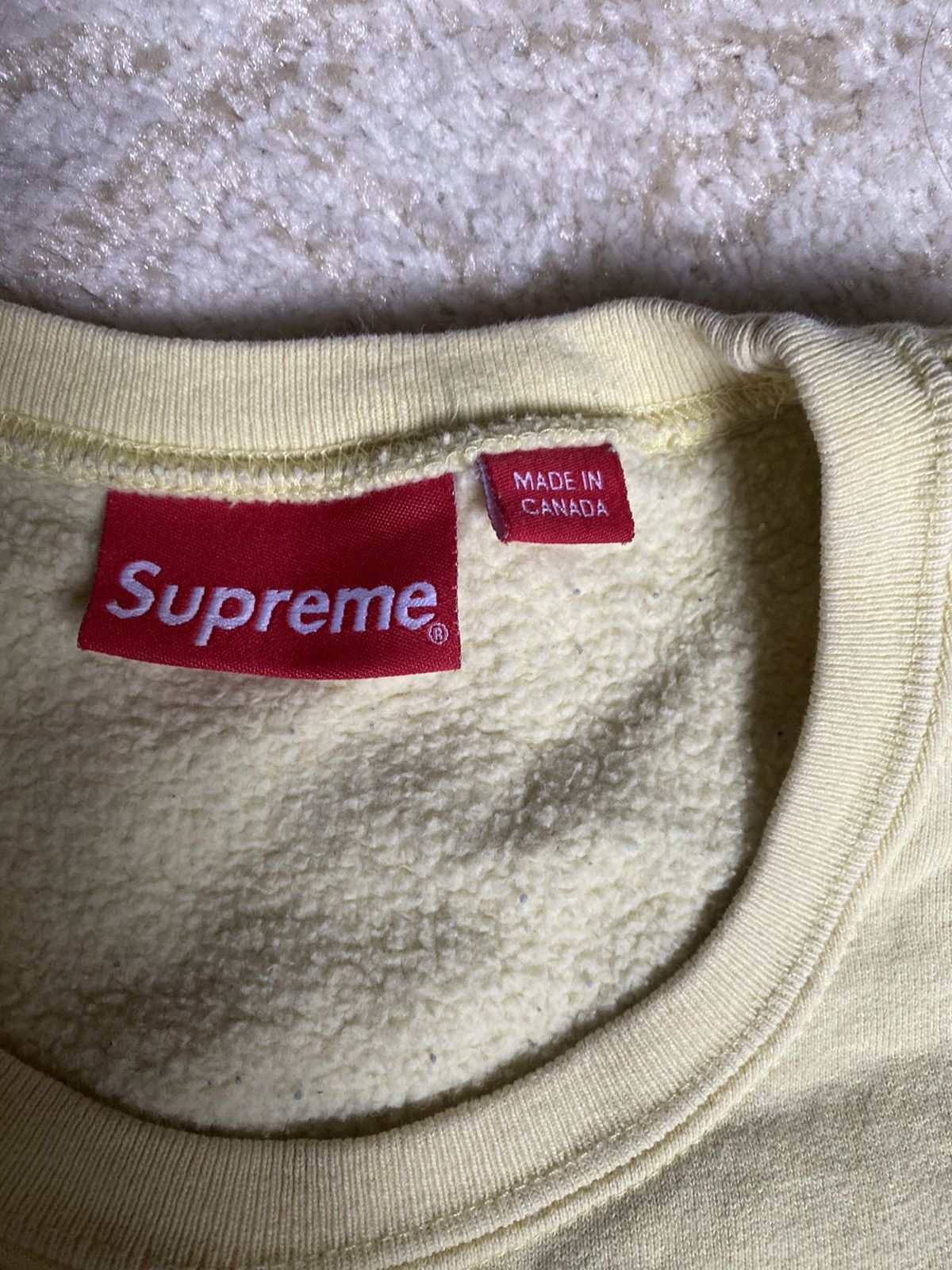 Supreme Supreme Panelled Crewneck Pale Yellow Size US L / EU 52-54 / 3 - 5 Thumbnail