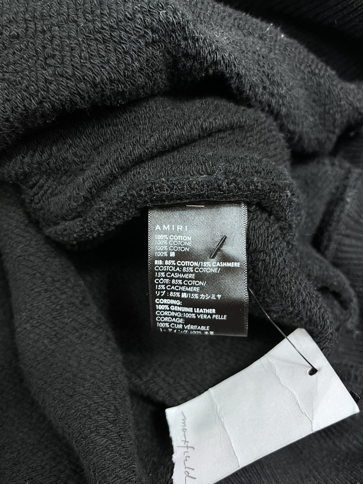Amiri Braided Leather Black Hoodie Size US XXL / EU 58 / 5 - 7 Thumbnail