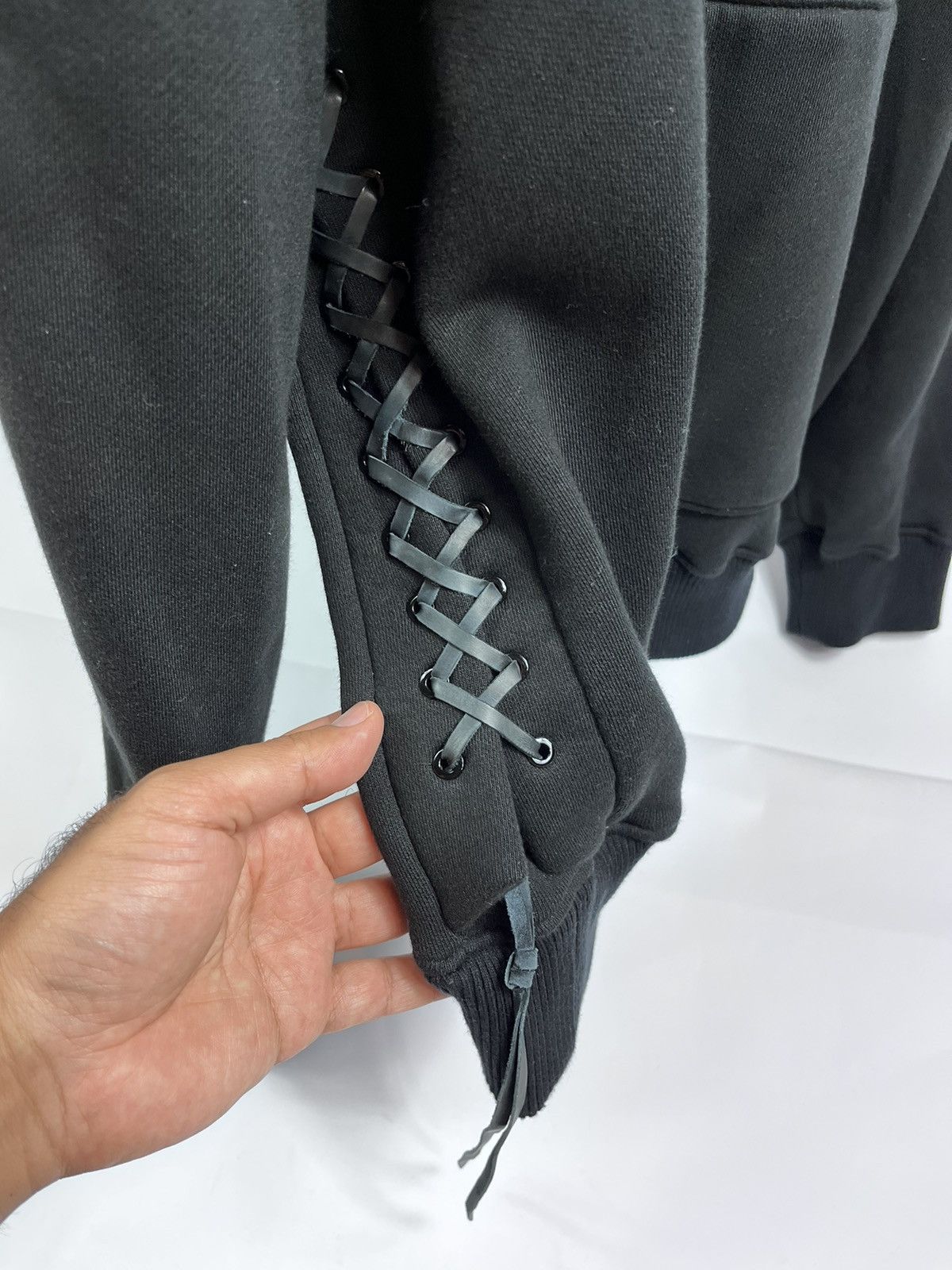 Amiri Braided Leather Black Hoodie Size US XXL / EU 58 / 5 - 4 Thumbnail