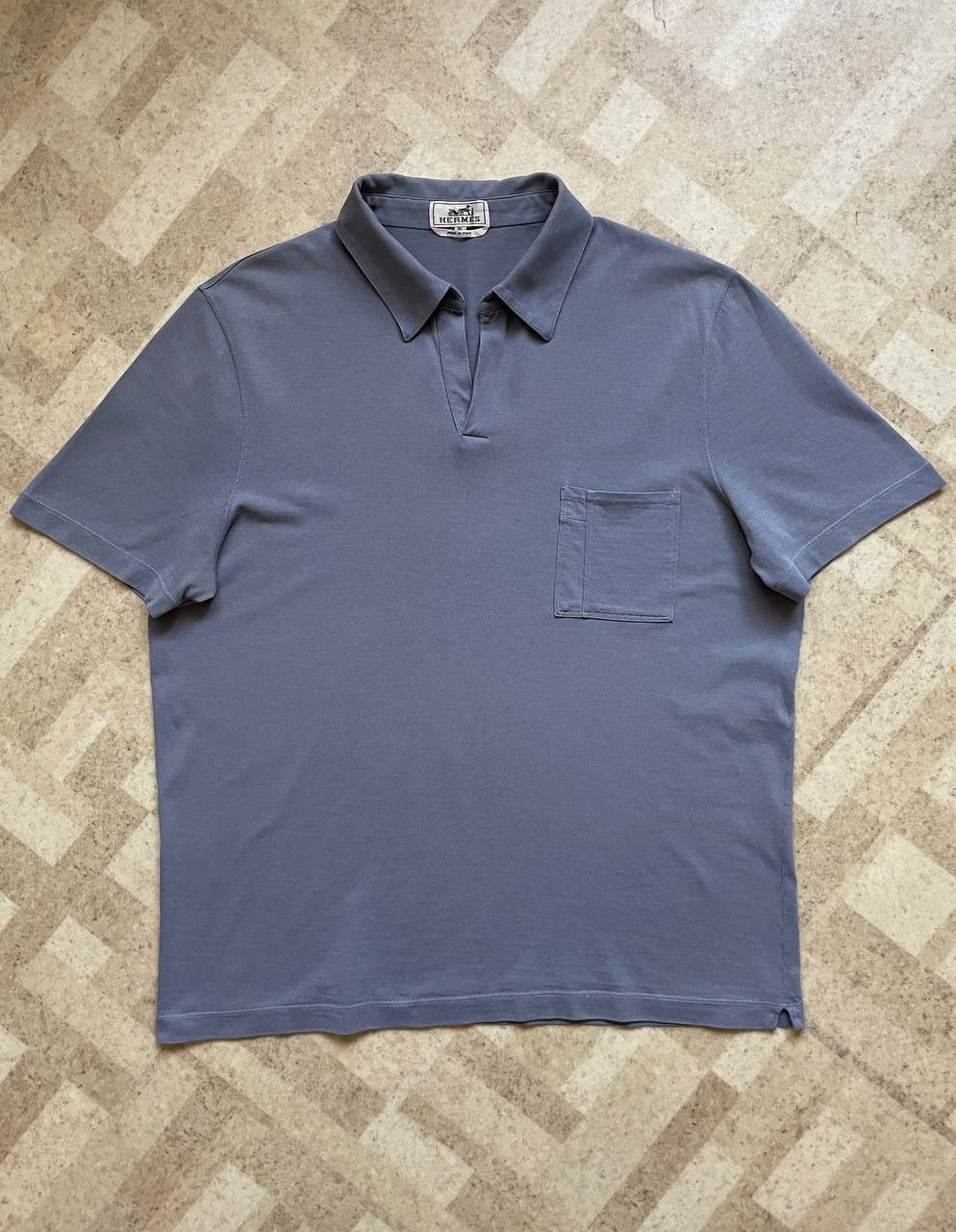 Hermes × Luxury × Vintage Rare Vintage 90s Hermes Logo Polo T 