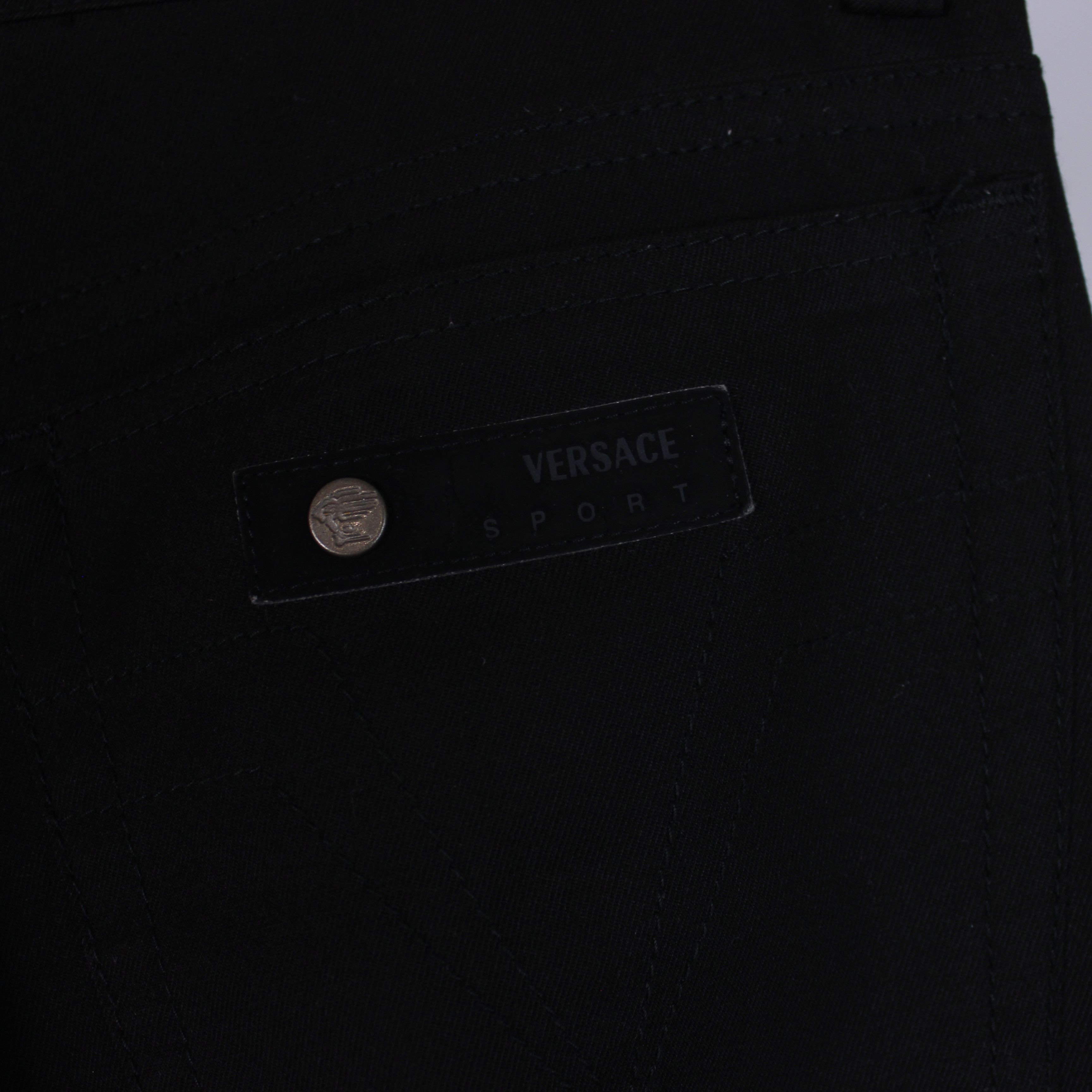Versace Versace Sport pants cotton black rarity 30 32 women Size 28" / US 6 / IT 42 - 9 Thumbnail