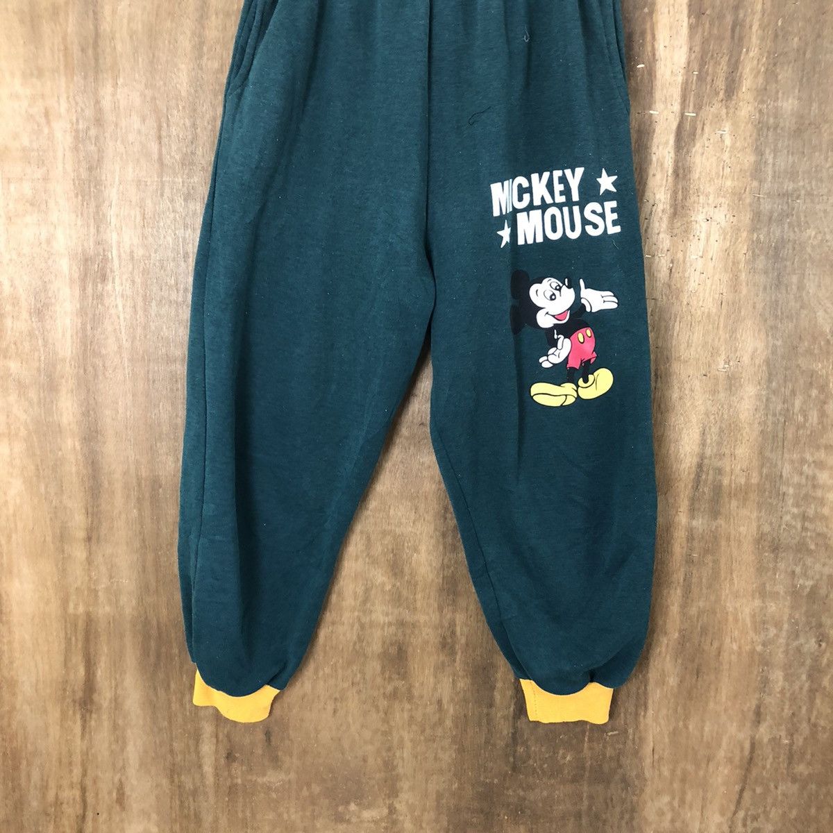 Disney × Mickey Mouse Mickey Mouse Green Joggers pants #6183 Size US 29 - 3 Thumbnail