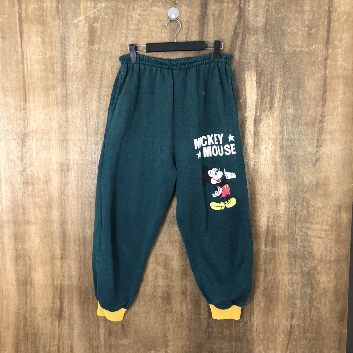 Disney × Mickey Mouse Mickey Mouse Green Joggers pants #6183 Size US 29 - 1 Thumbnail