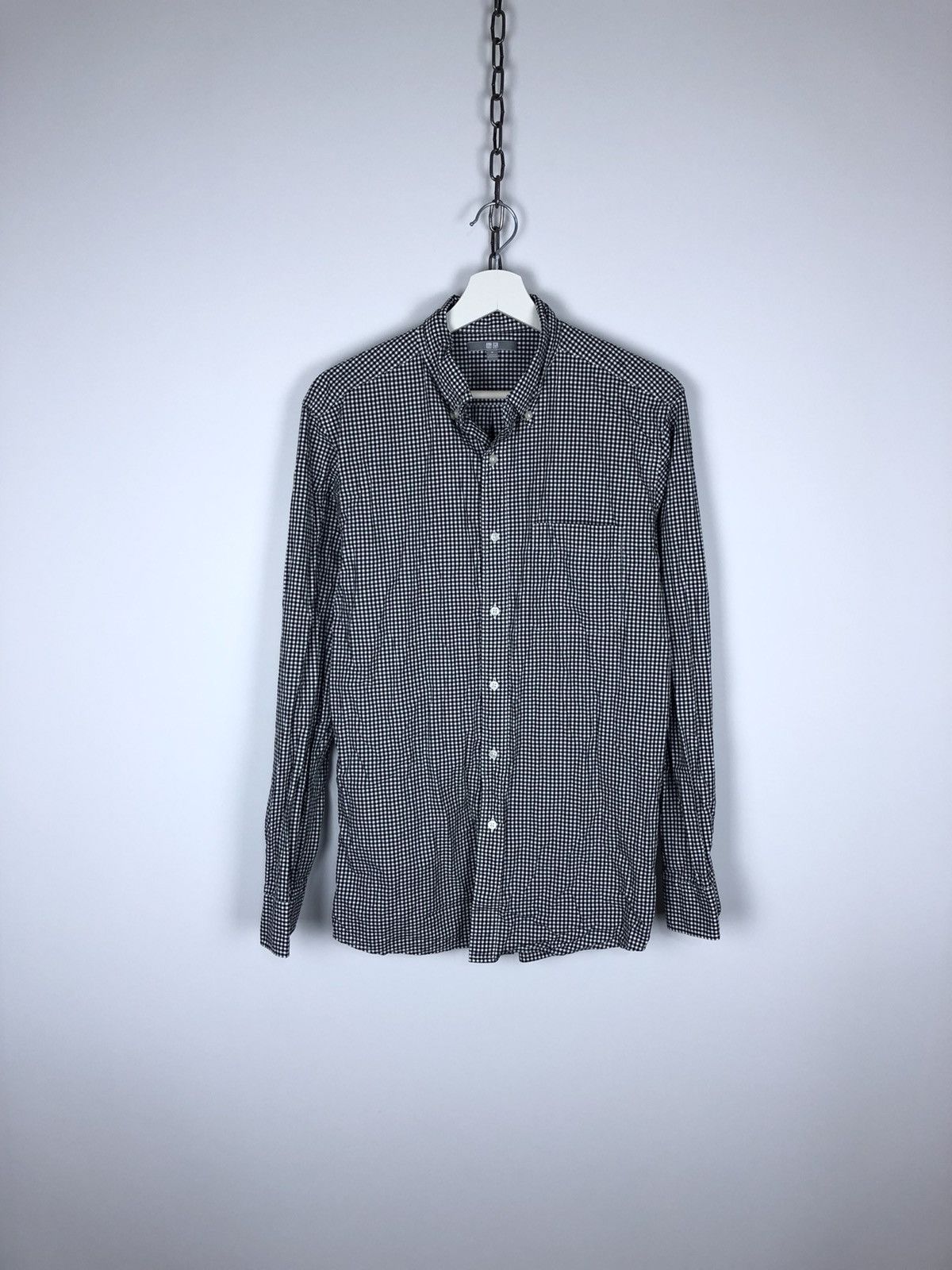 Uniqlo Uniqlo UNQ Black/White Check Shirt Button Up size M Size US M / EU 48-50 / 2 - 1 Thumbnail