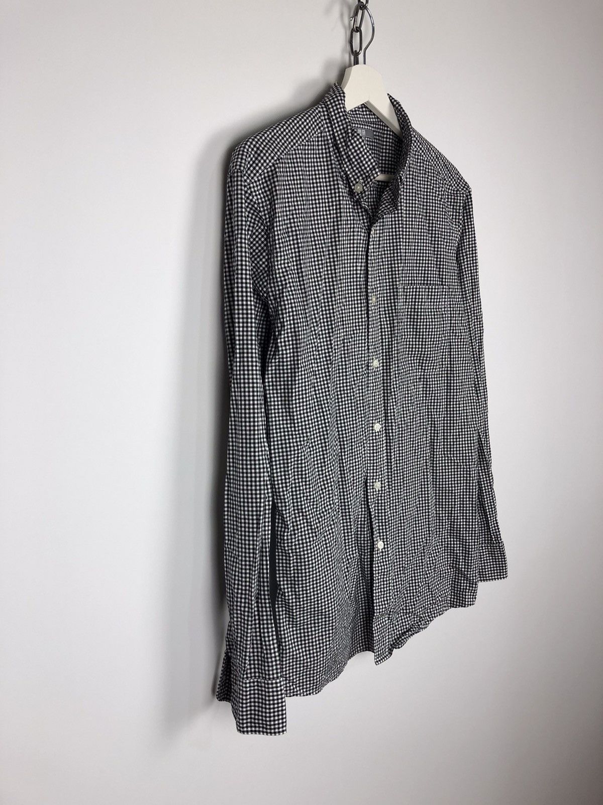 Uniqlo Uniqlo UNQ Black/White Check Shirt Button Up size M Size US M / EU 48-50 / 2 - 3 Thumbnail