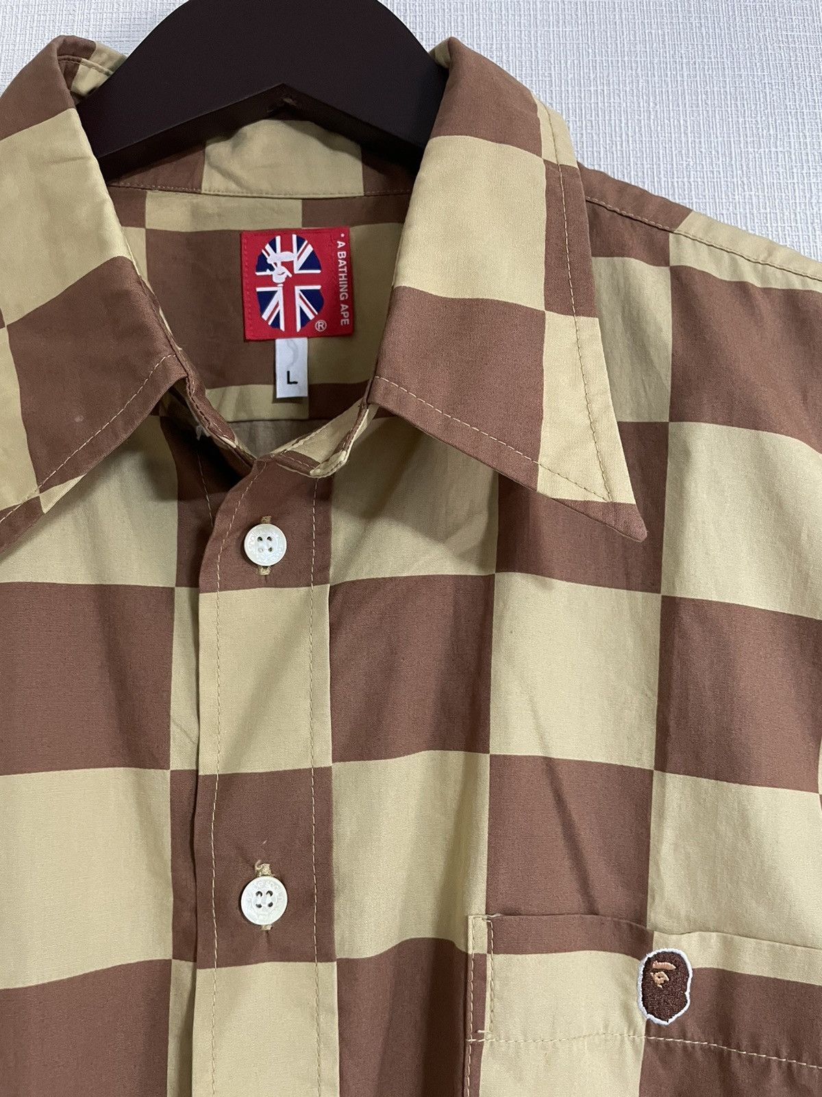 Bape BAPE Polo Size L Brown/Beige Size US L / EU 52-54 / 3 - 3 Thumbnail