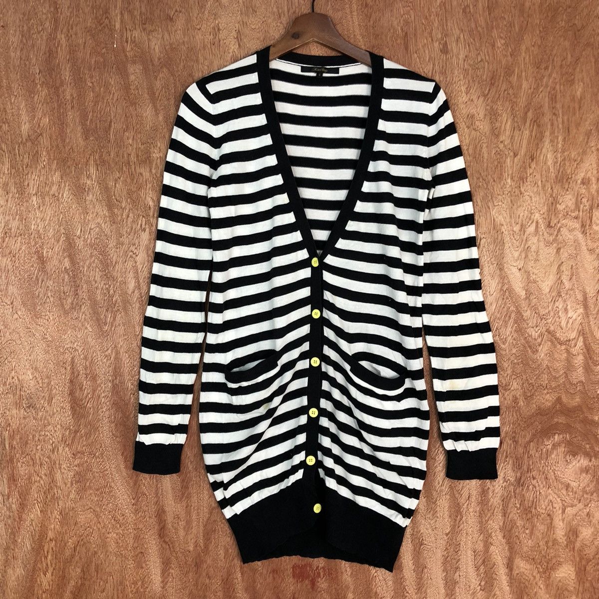 OVER THE STRiPES DL KariAng Stripe Cardigan knitwear like kurt cobain#c732 Size S / US 4 / IT 40 - 1 Thumbnail