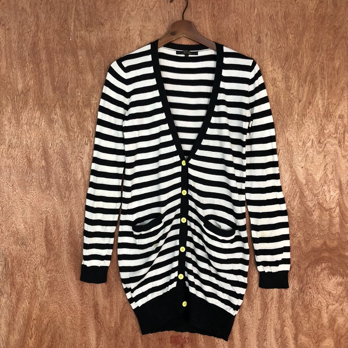 OVER THE STRiPES DL KariAng Stripe Cardigan knitwear like kurt cobain#c732 Size S / US 4 / IT 40 - 3 Thumbnail
