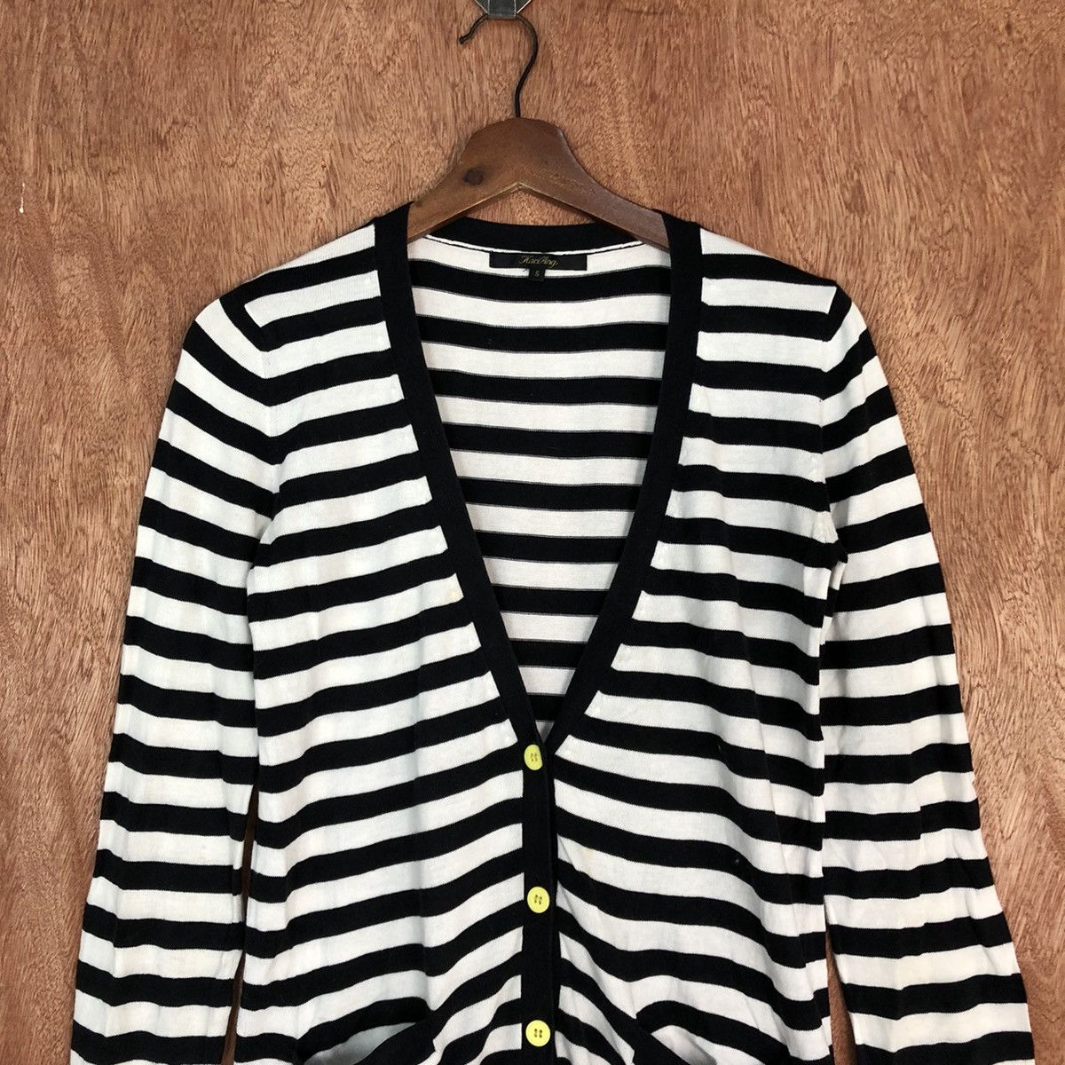 OVER THE STRiPES DL KariAng Stripe Cardigan knitwear like kurt cobain#c732 Size S / US 4 / IT 40 - 2 Thumbnail