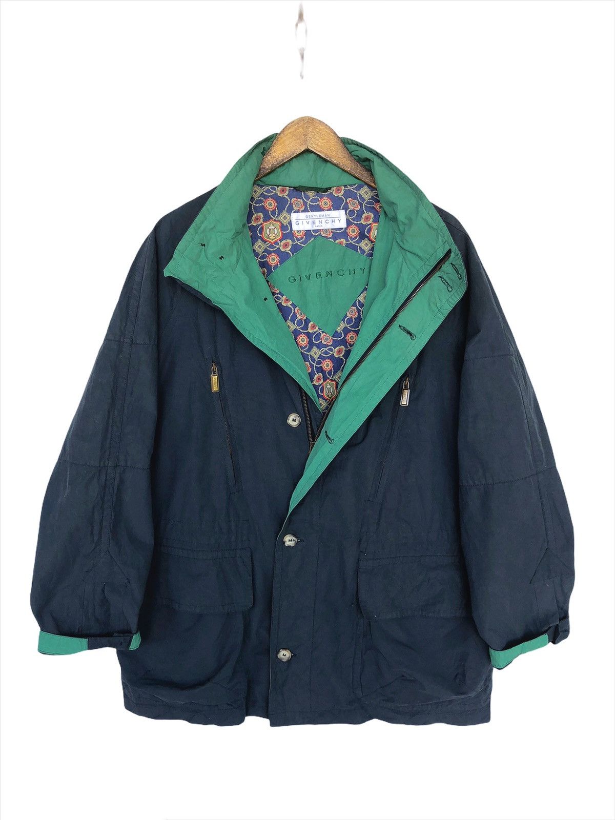 Givenchy 1980s Givenchy 🇮🇹 Colorway Retro Runway Oversized Jacket Size US L / EU 52-54 / 3 - 2 Thumbnail