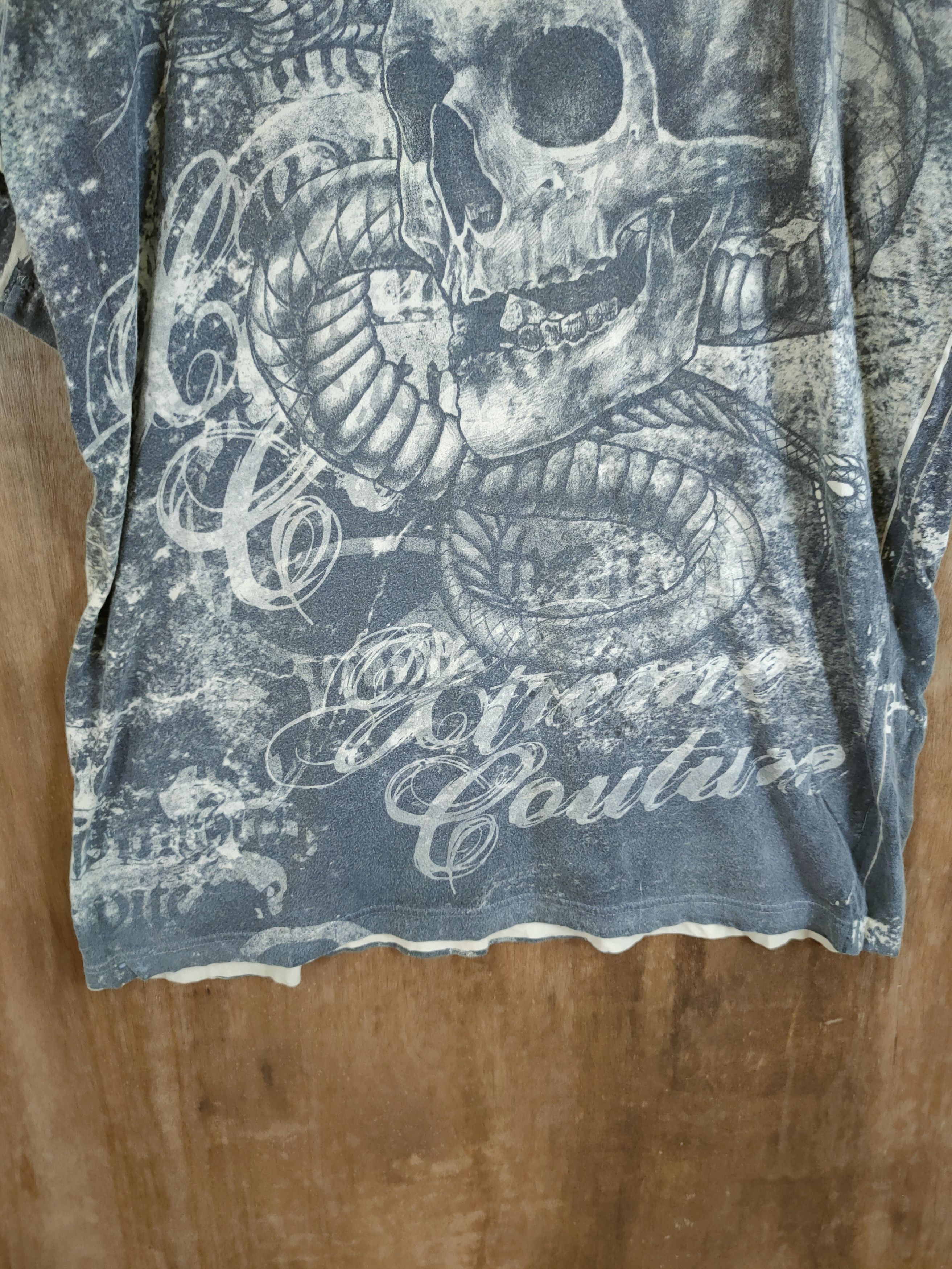 Japanese Brand DLL skull fullprint punk seditionaries tee #865 Size US XXL / EU 58 / 5 - 4 Thumbnail