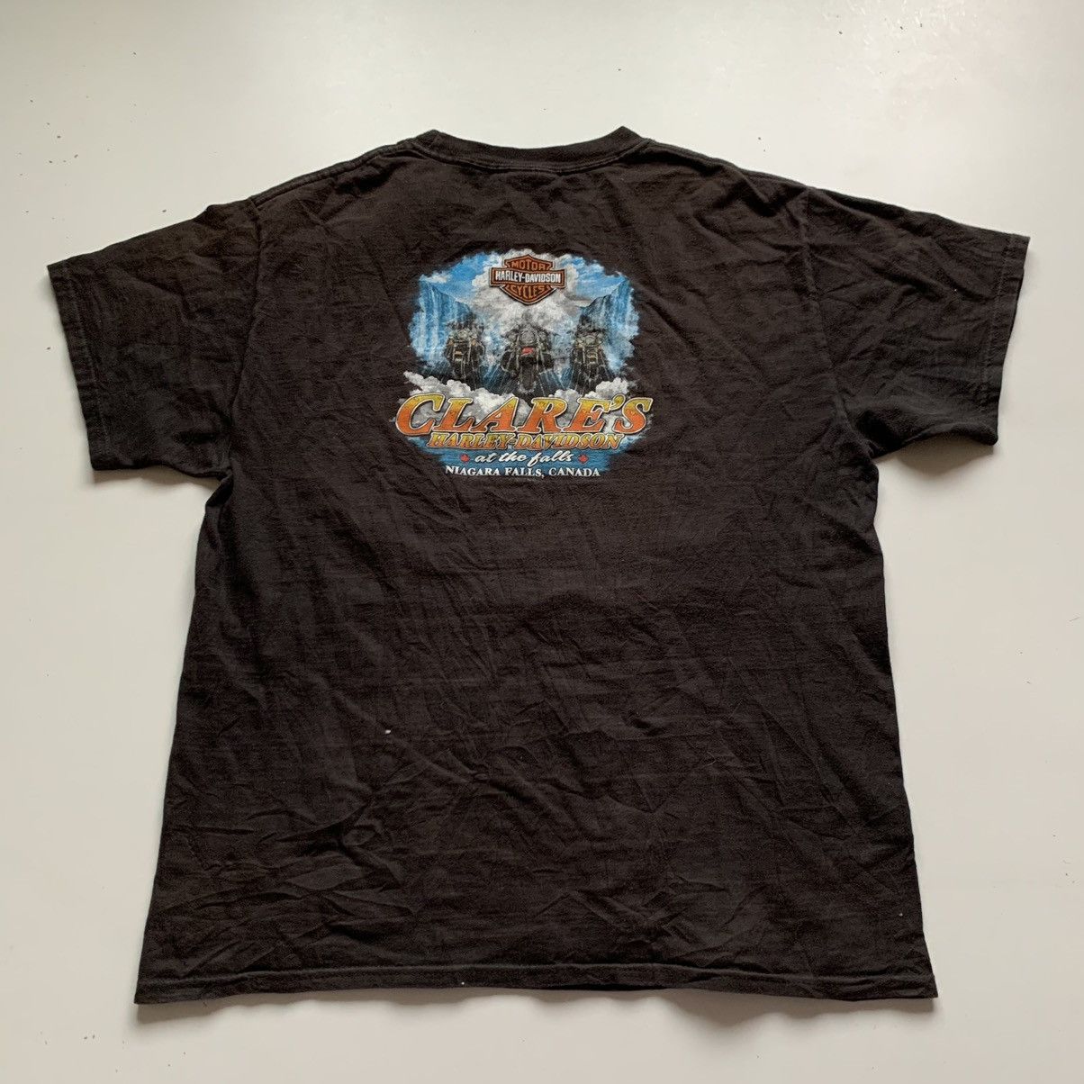 Harley Davidson × Vintage Vintage 2000s Harley Davidson Niagara Falls Graphic T Shirt Size US M / EU 48-50 / 2 - 3 Thumbnail