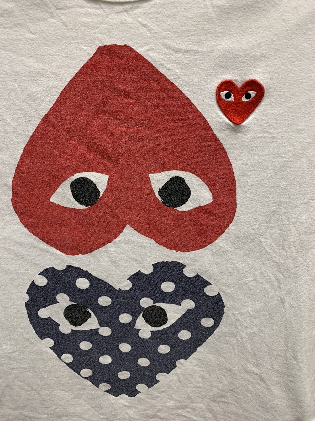 CDG by Comme des Garcons Comme des garçons Play double logo t-shirt M sz Size US M / EU 48-50 / 2 - 3 Thumbnail